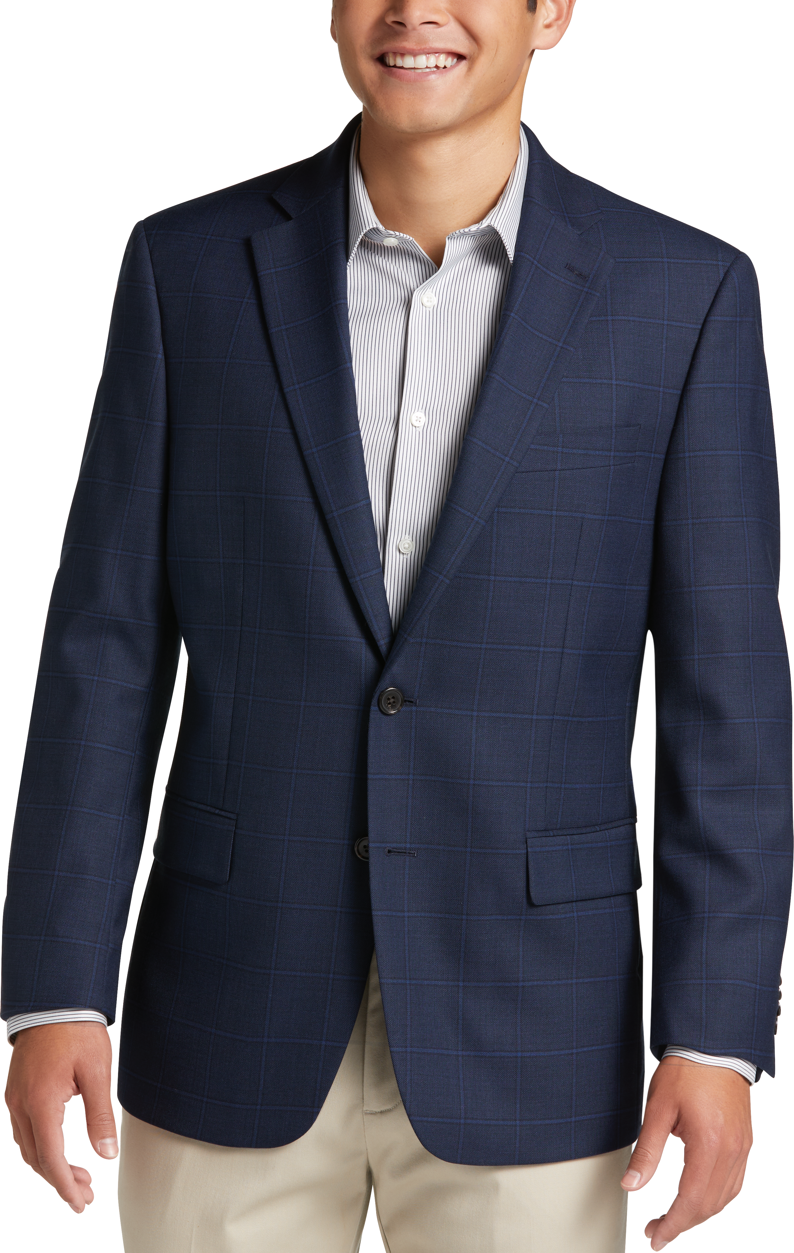 Lauren By Ralph Classic Fit Sport Coat, Navy Windowpane