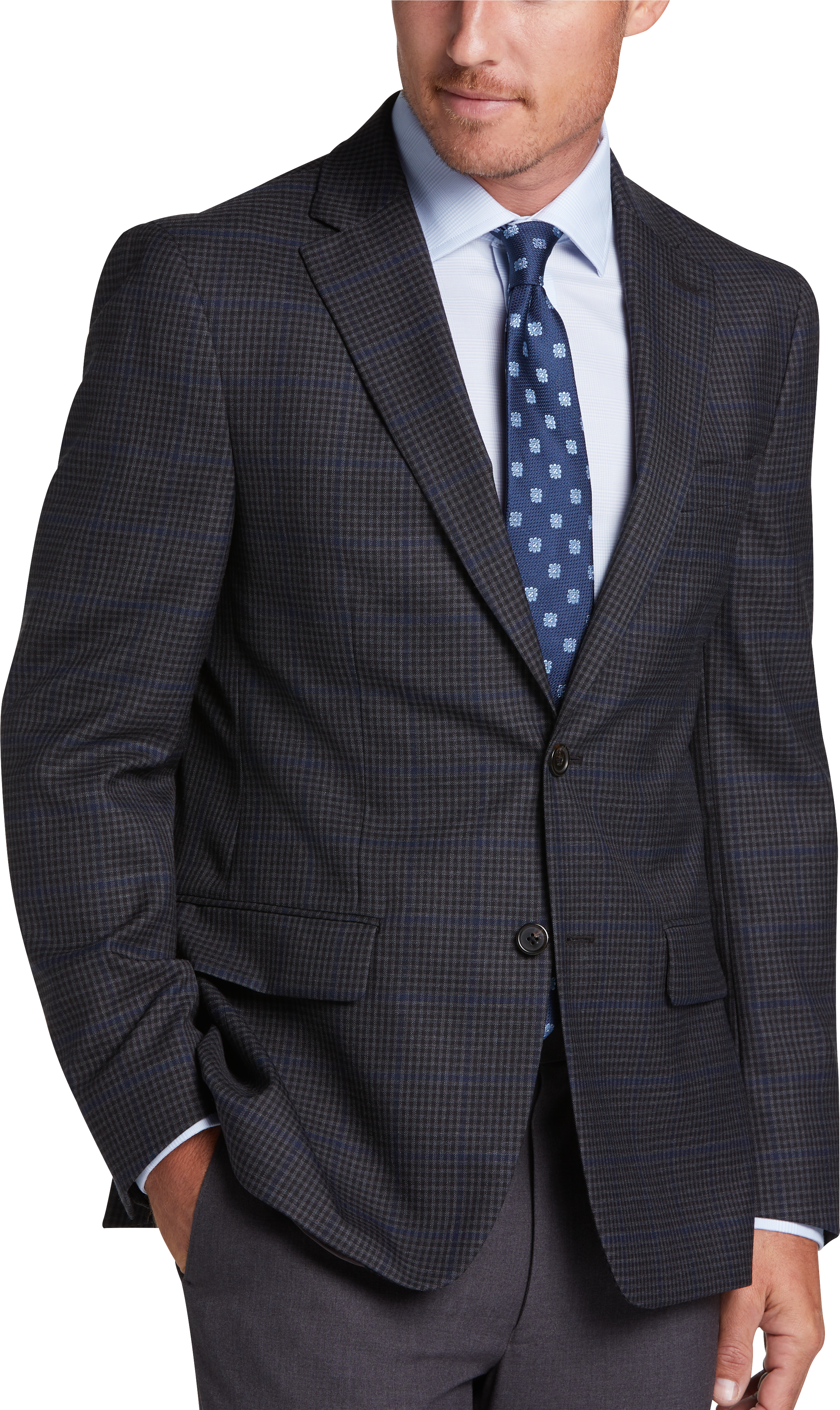 Men's J.M. Haggar™ Premium Tailored Fit Windowpane Sport Jacket