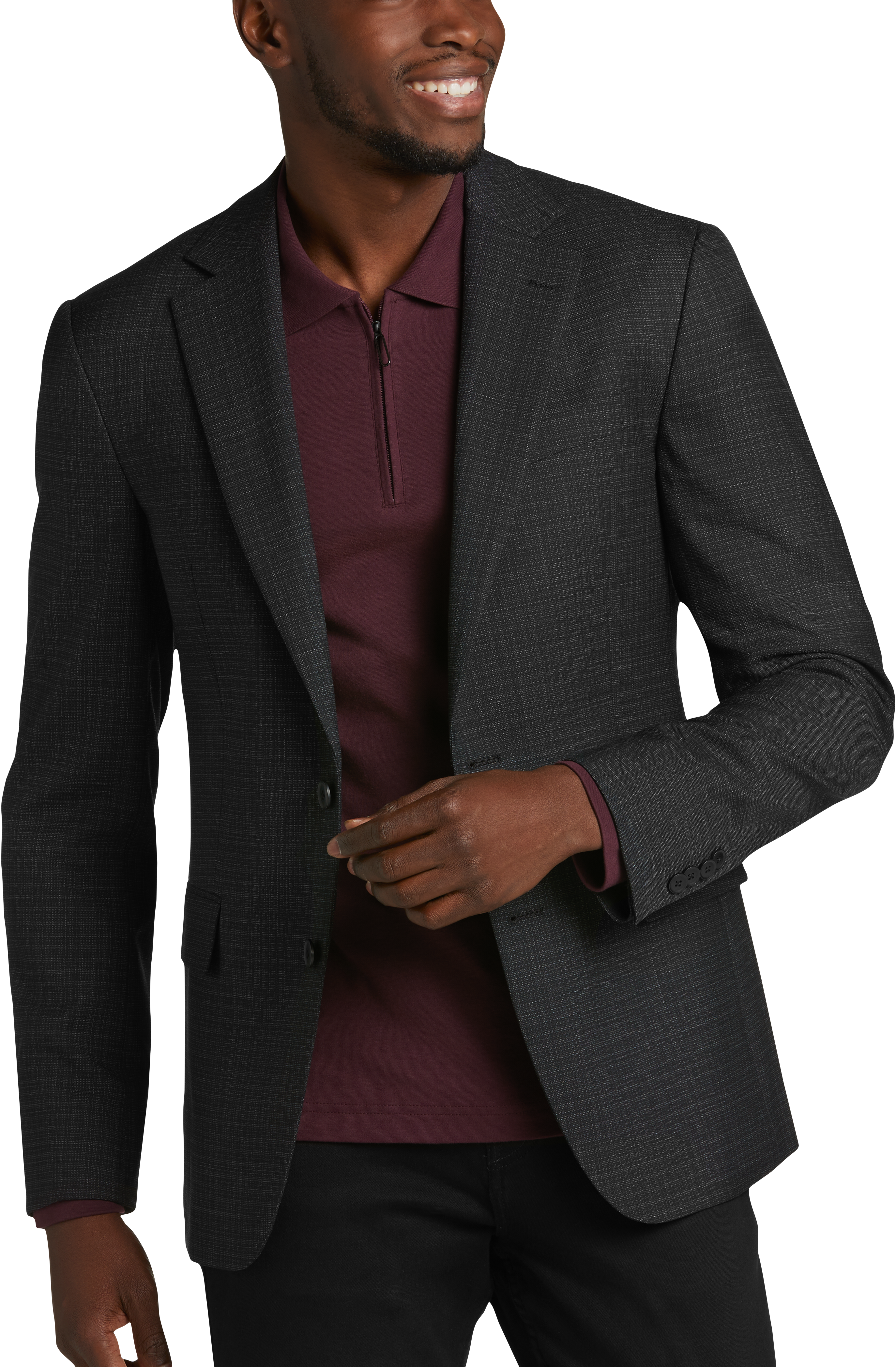 Awearness Kenneth Cole Performance Modern Fit Sport Coat Black Check Mens Sport Coats Men 