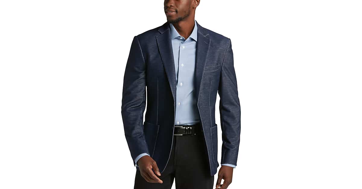 Michael Strahan Modern Fit Knit Sport Coat, Navy Men's Sale Men's