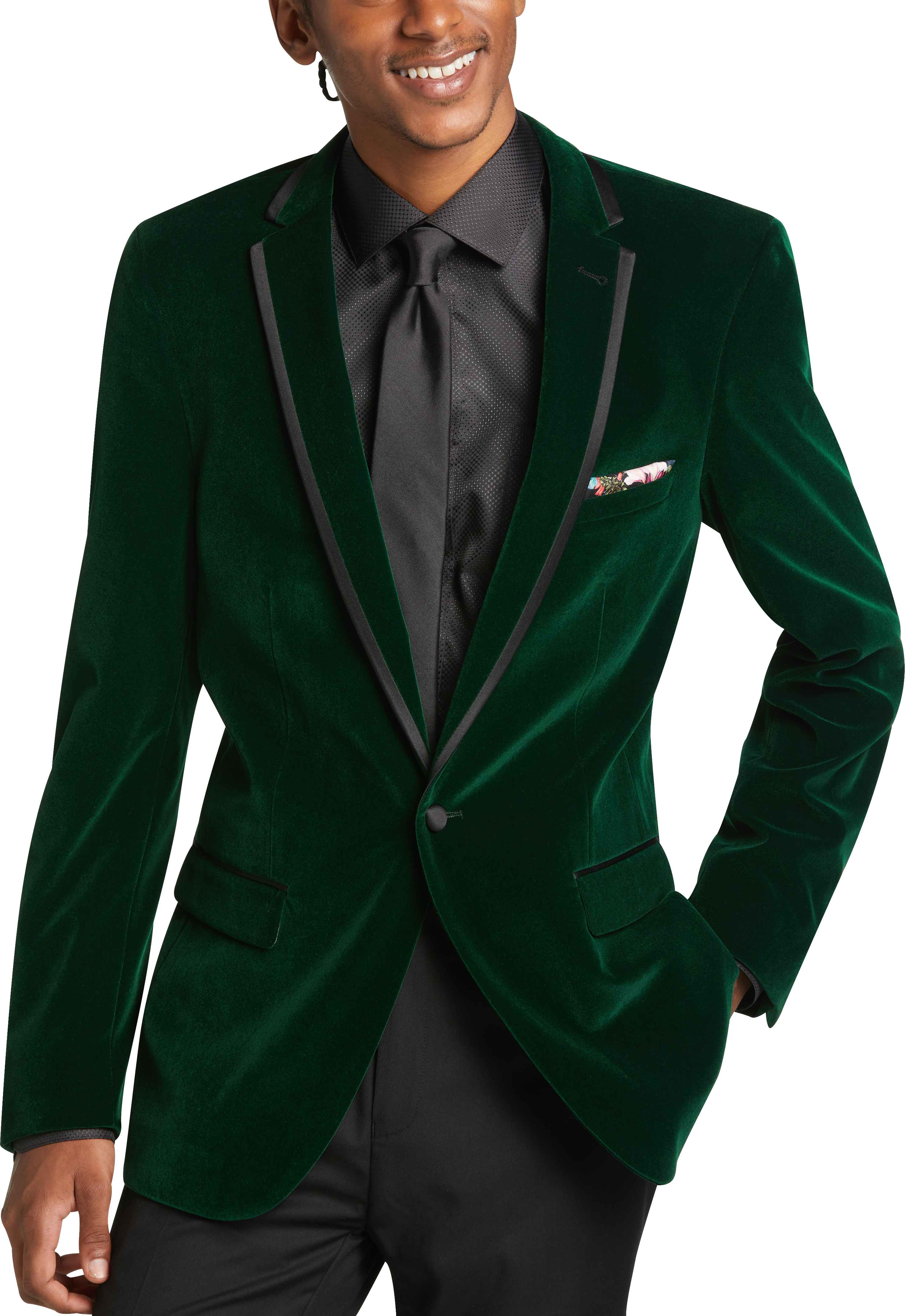 Emerald Green Suit And Black Pant Mens Suits Green, Casual, For
