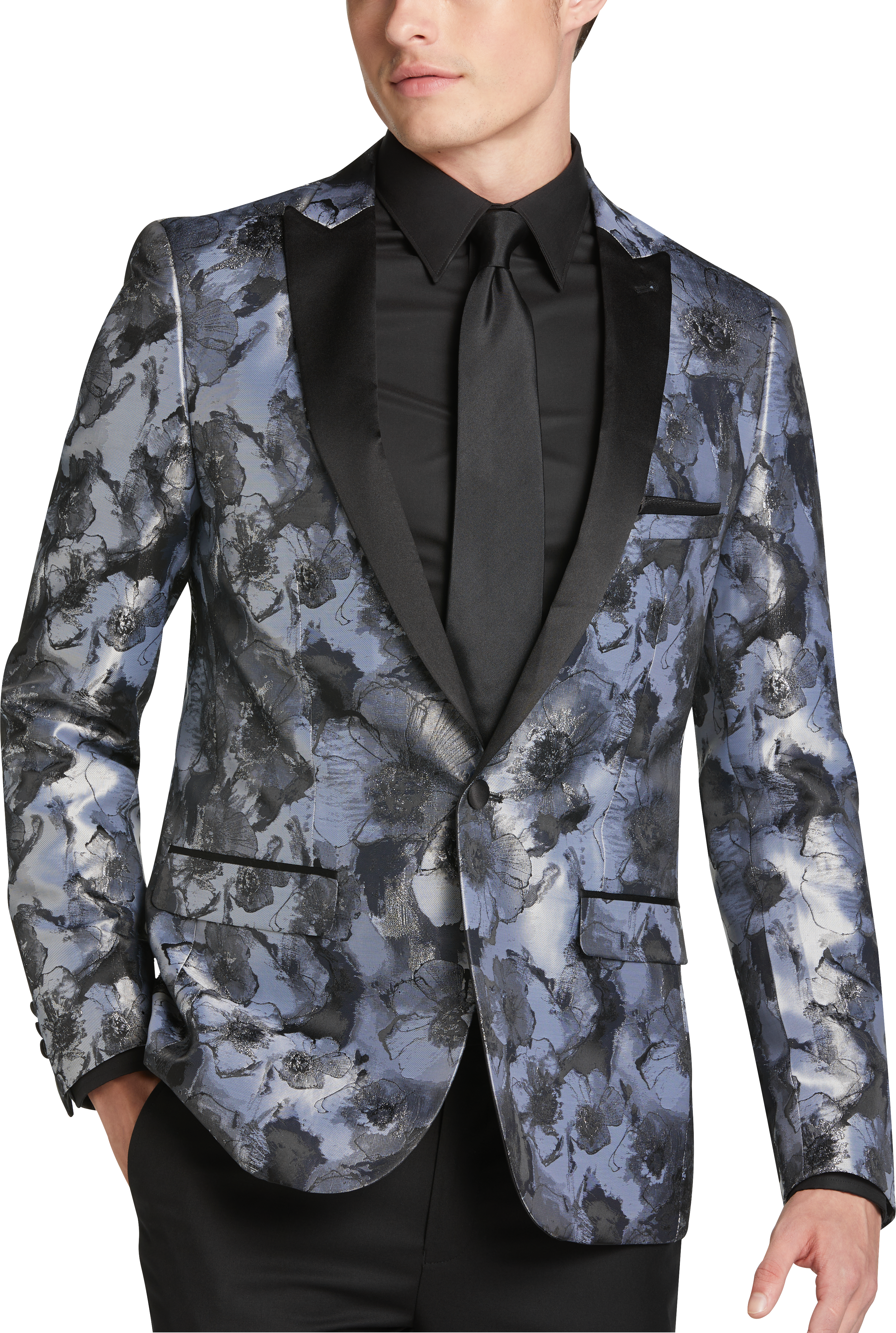 Paisley and outlet gray tuxedo jacket