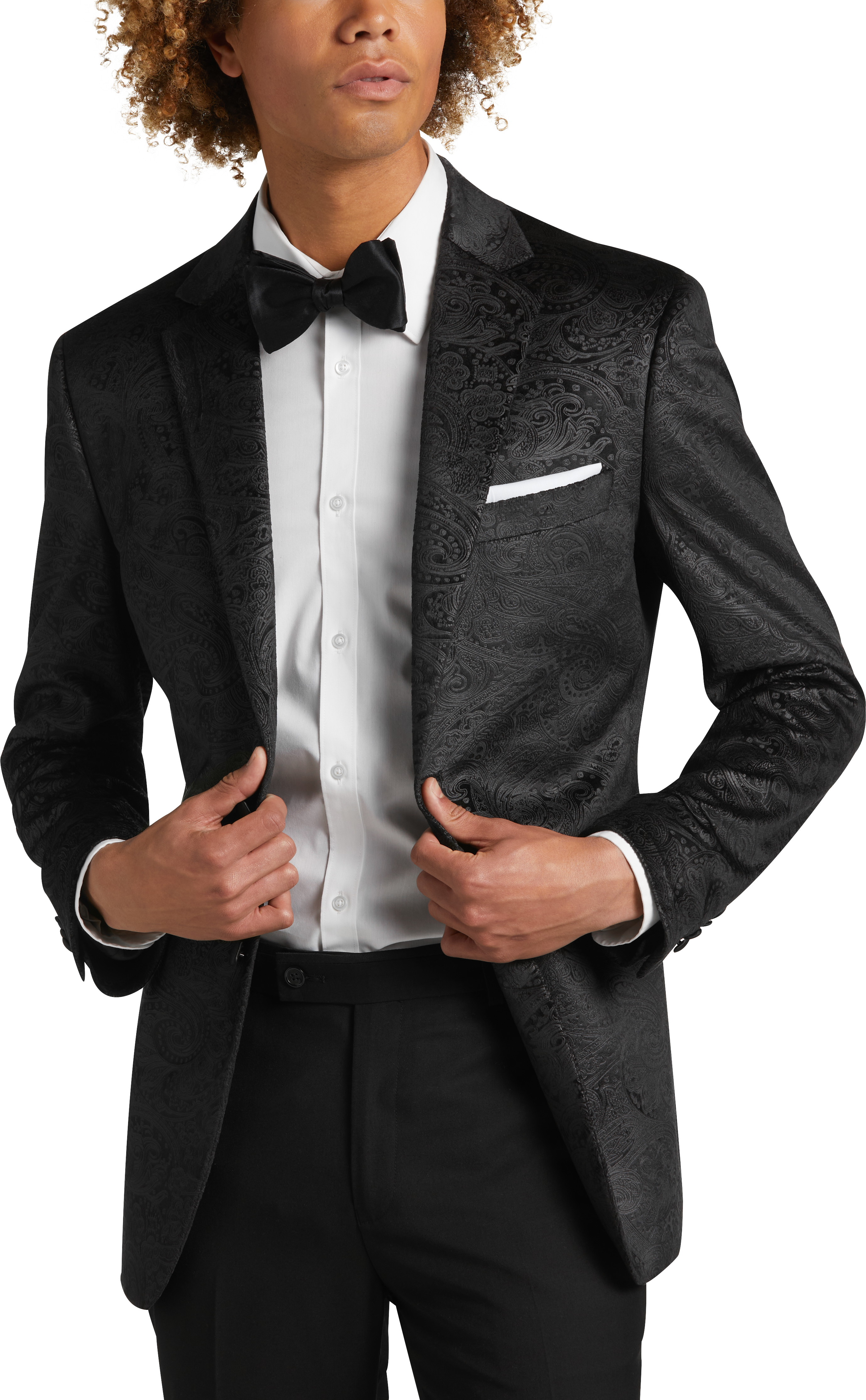 After Hours Slim Fit Notch Collar Dinner Jacket, Black Velvet - Men's Sale  | Men's Wearhouse