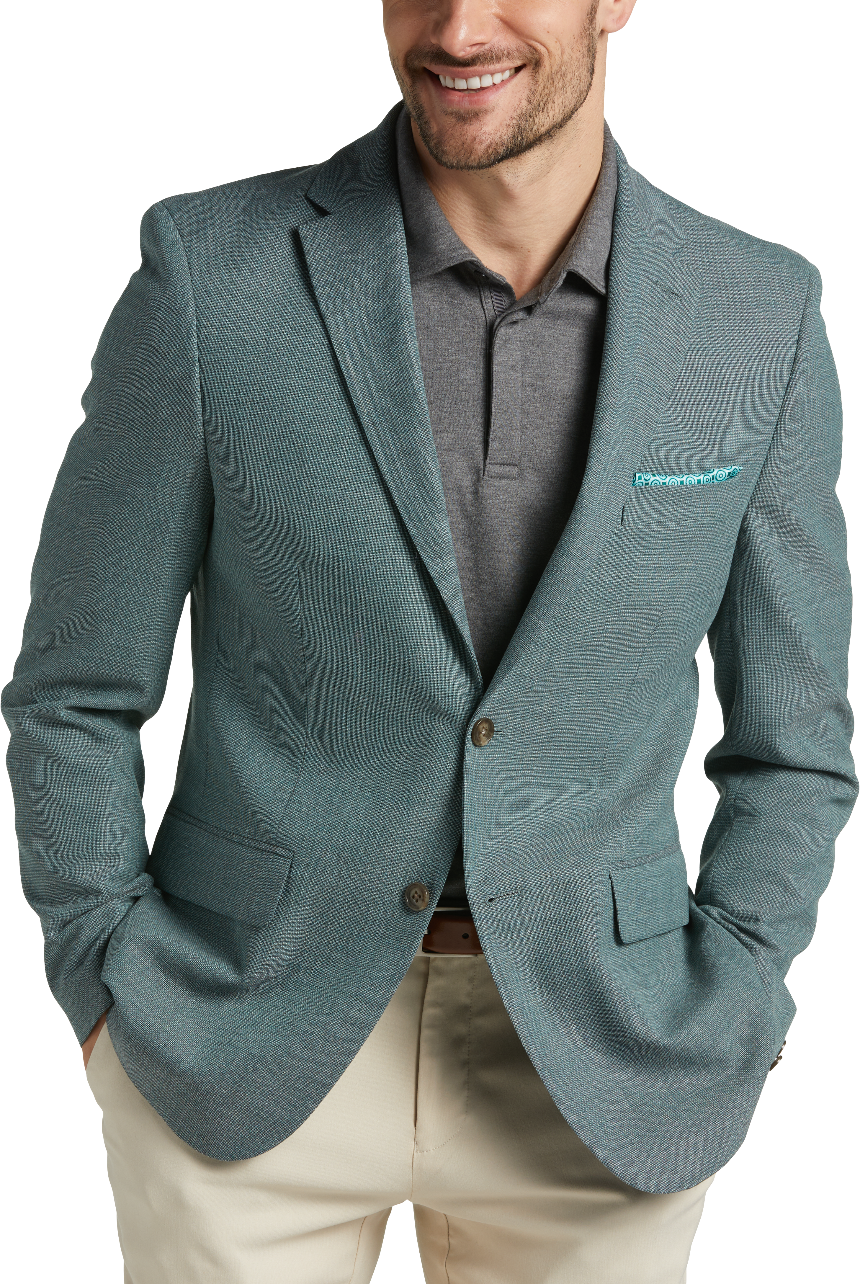 Tommy Hilfiger Modern Fit Sport Coat Green - Men's Sport Coats | Men's Wearhouse