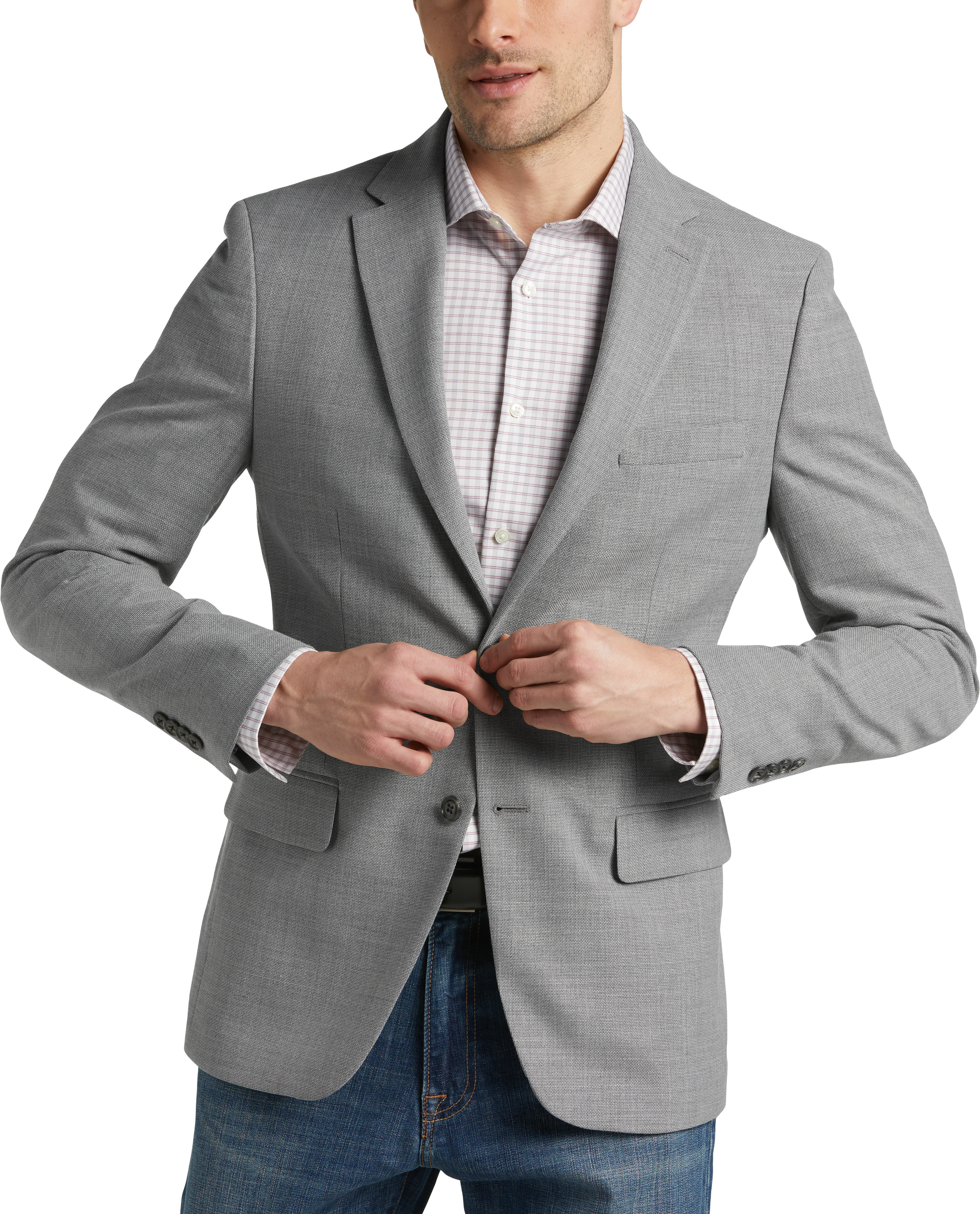 Tommy Hilfiger Modern Fit Sport Coat, Gray Tic - Coats | Men's Wearhouse