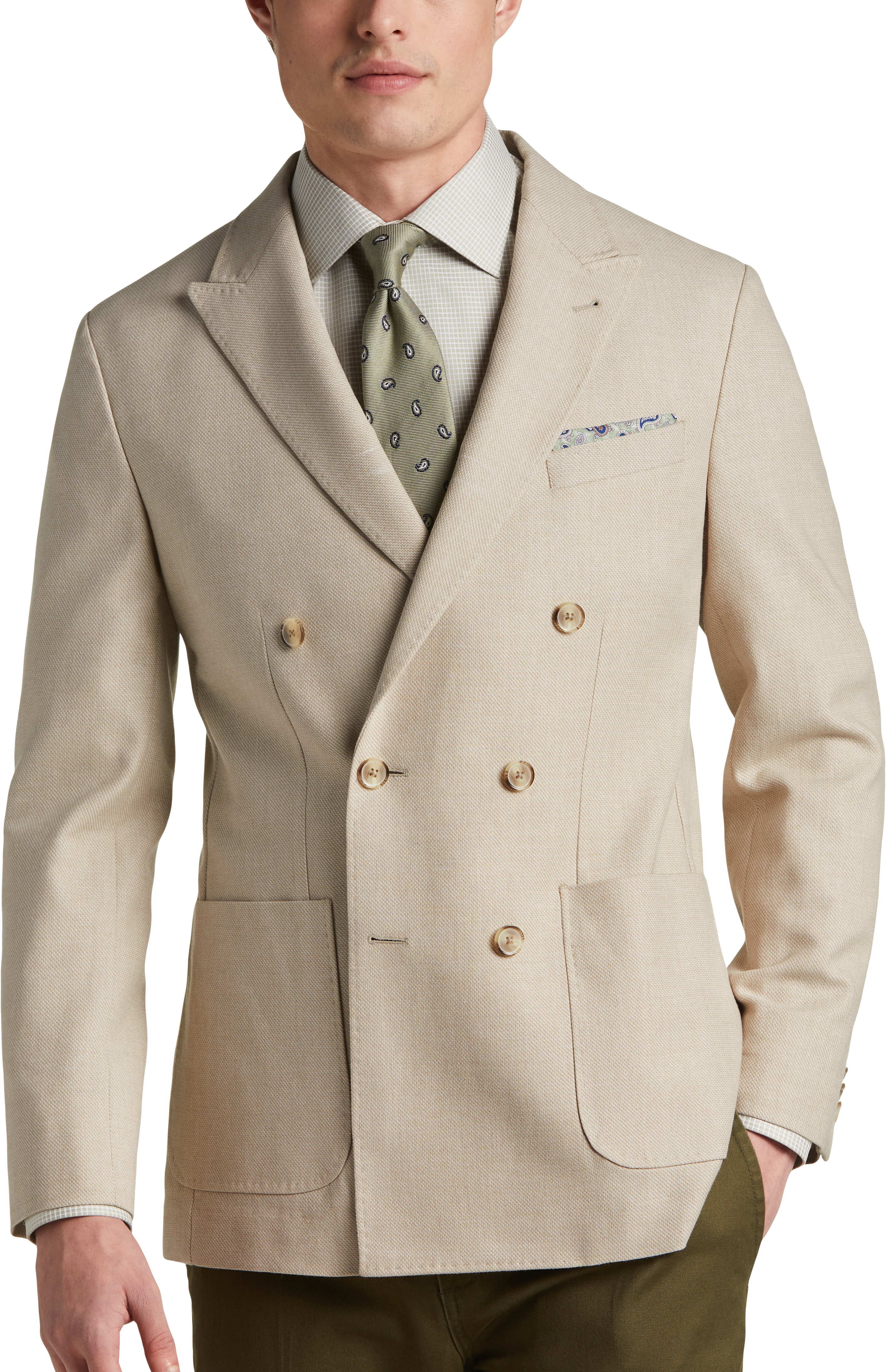 JOE Joseph Abboud Slim Fit Double Breasted Peak Lapel Sport Coat