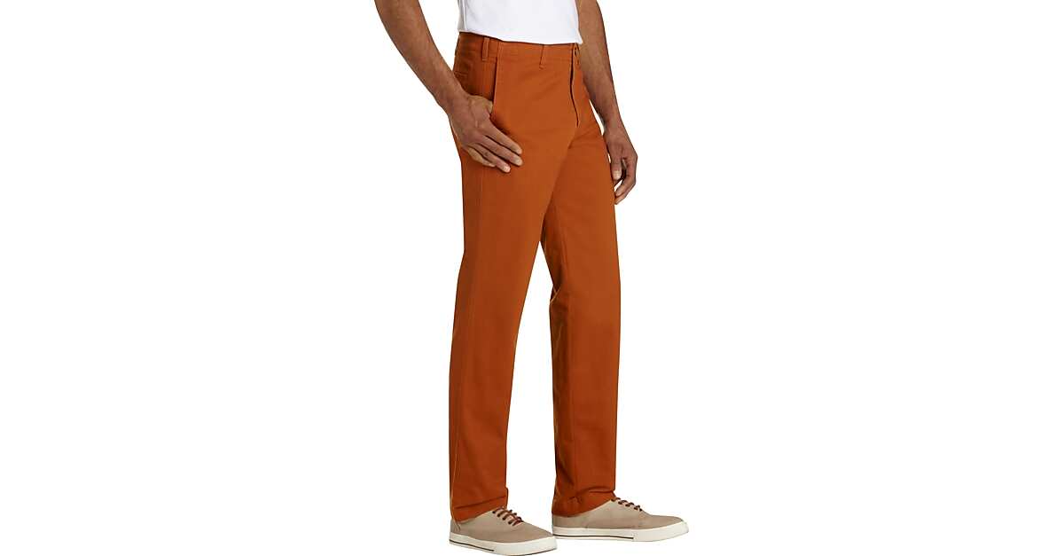 burnt orange chinos mens