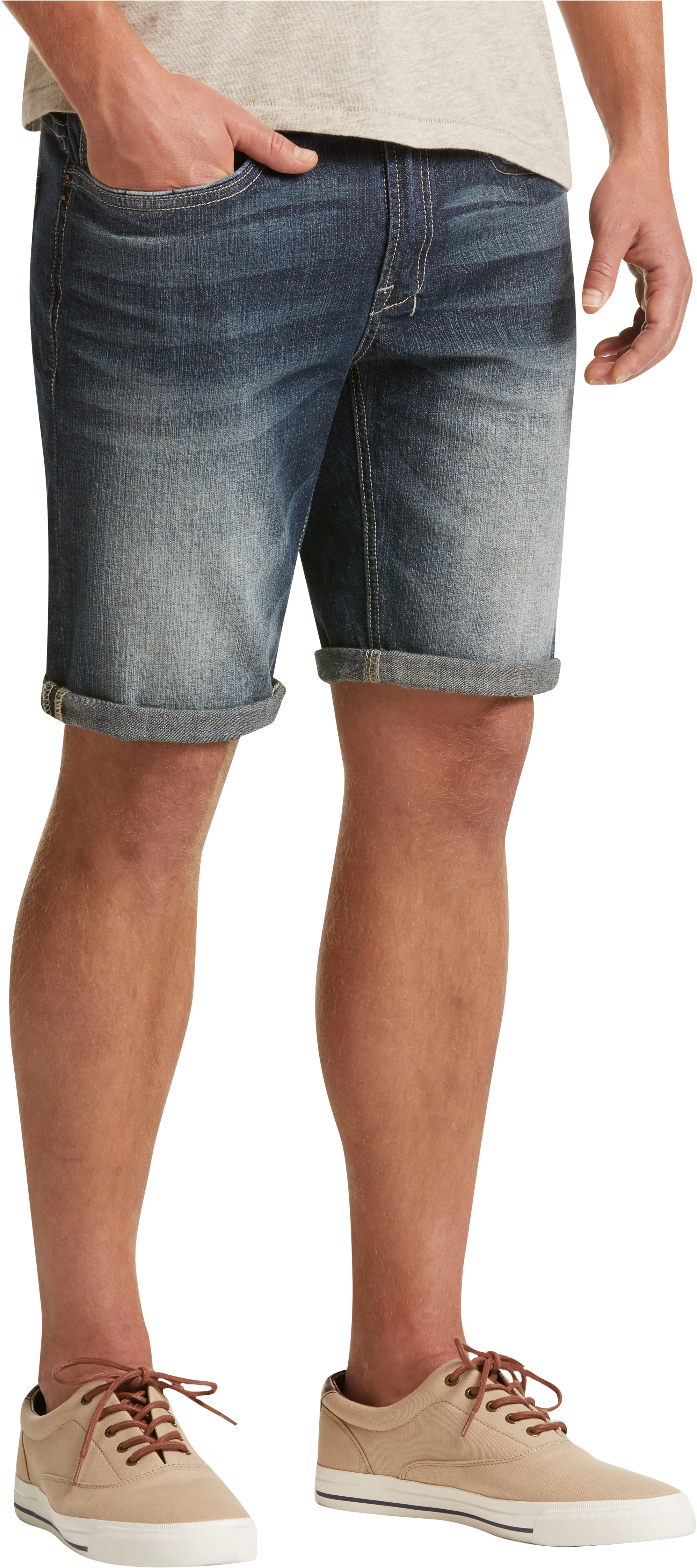 Buffalo David Bitton Slim Fit Dark Wash Jean Shorts - Men's | Men's ...