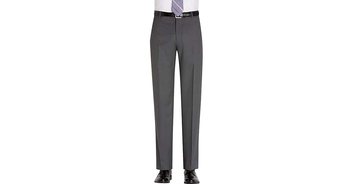 JOE Joseph Abboud Gray Modern Fit Slacks Men's Pants Men's Wearhouse