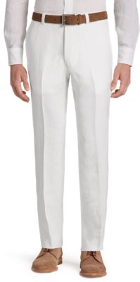 Joseph Abboud Collection White Linen Slim Fit Slacks - Men's Sale | Men ...