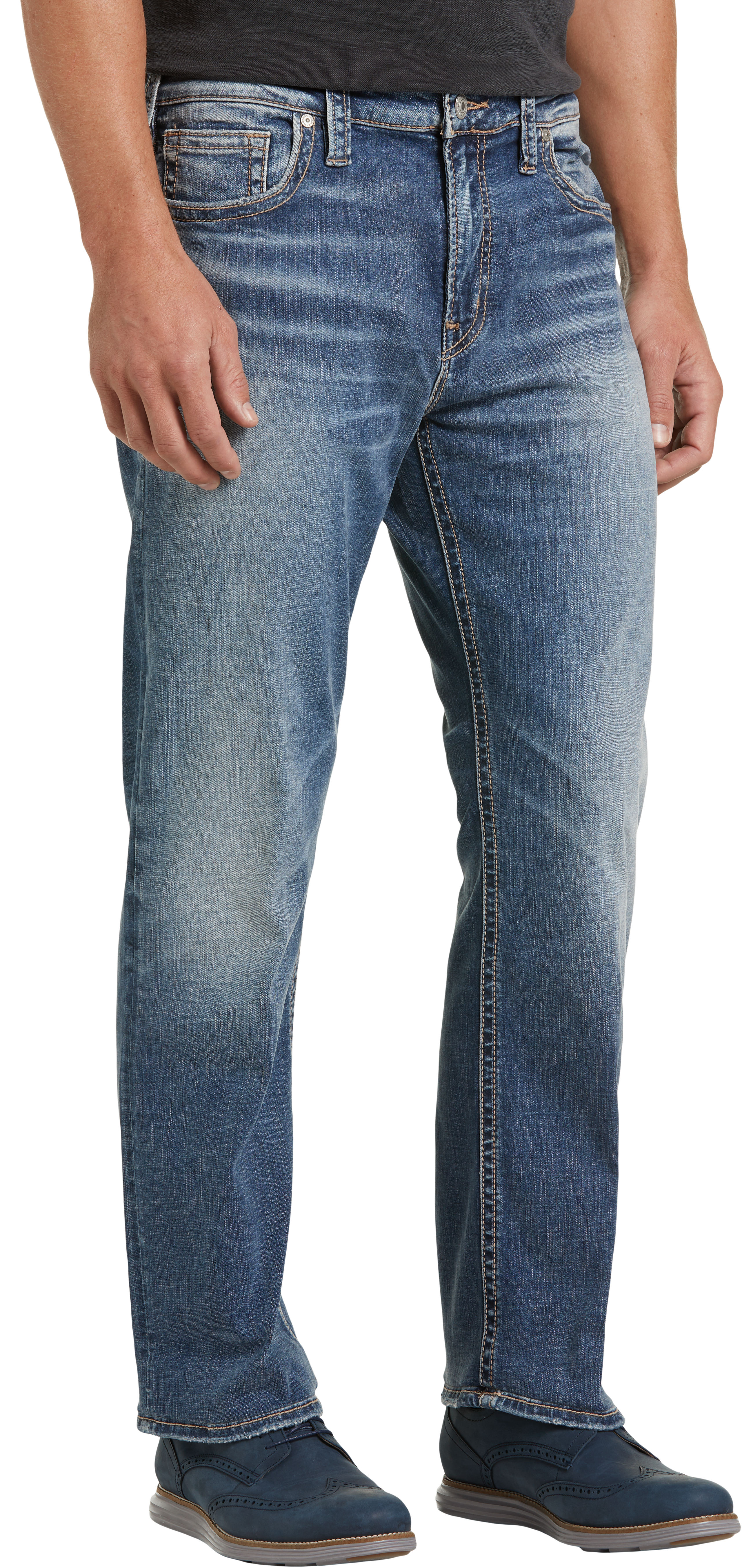 Silver Jeans Co. Grayson Medium Blue Wash Classic Fit Jeans - Men's ...