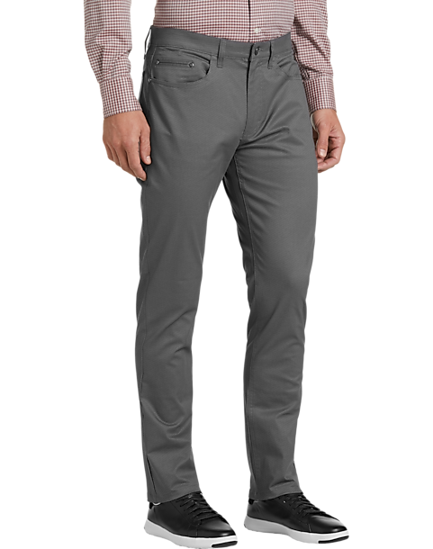 Joseph Abboud Gray Micro Dot Modern Fit Casual Pants - Men's Sale | Men ...