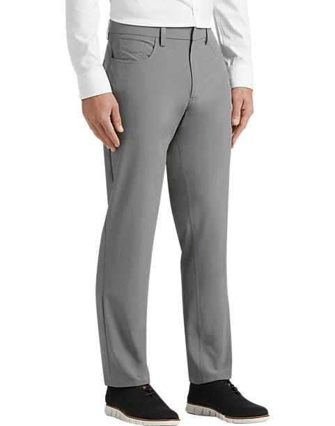 Perry Ellis Premium Slim Fit Tech Dress Pants, Gray - Men's Sale 
