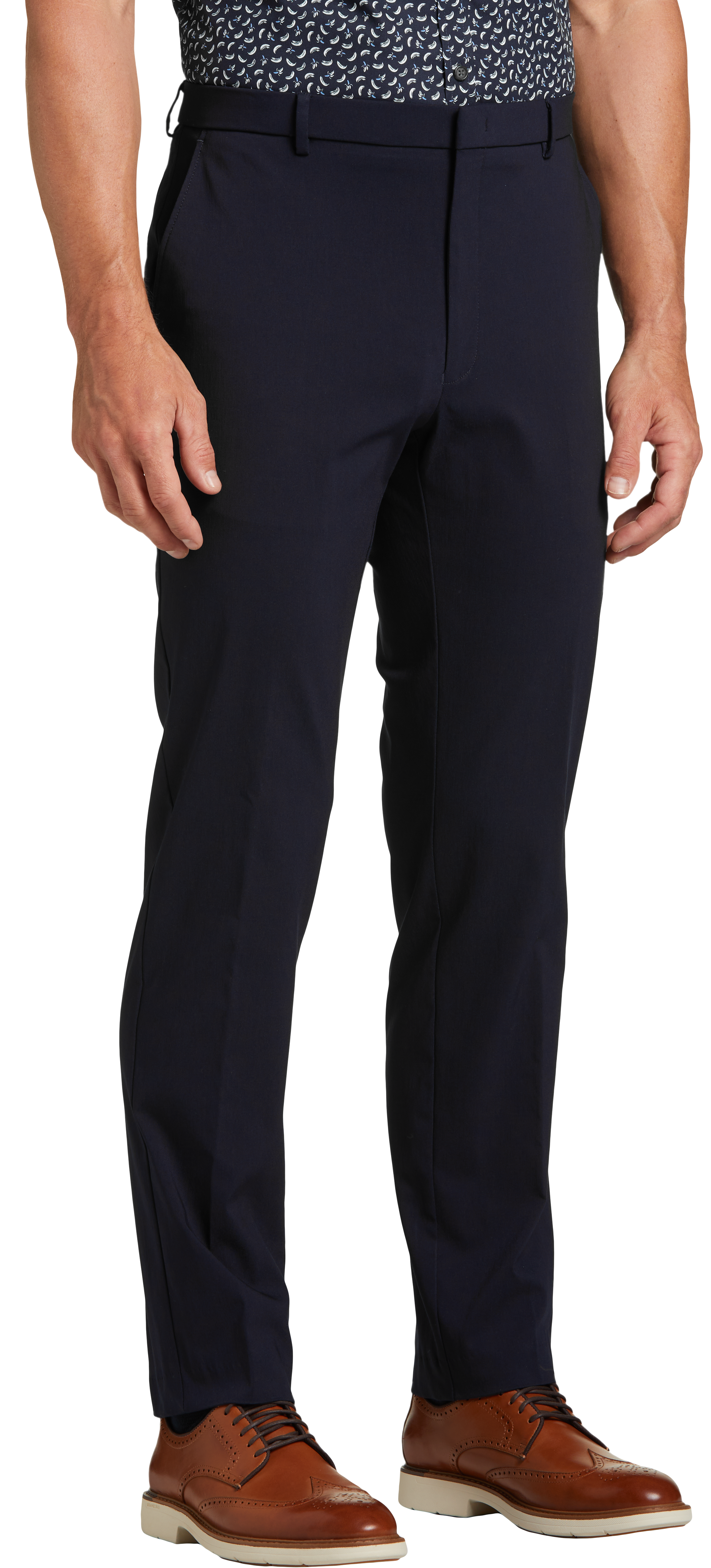 Men's Modern-Fit Wool TH-Flex Stretch Suit Separate Pants