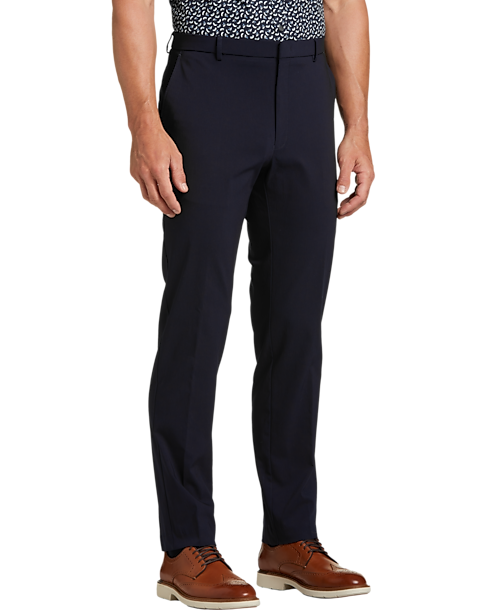 32W x 30L Tommy Hilfiger Mens Pant Modern Fit Suit Separates Black Twill 