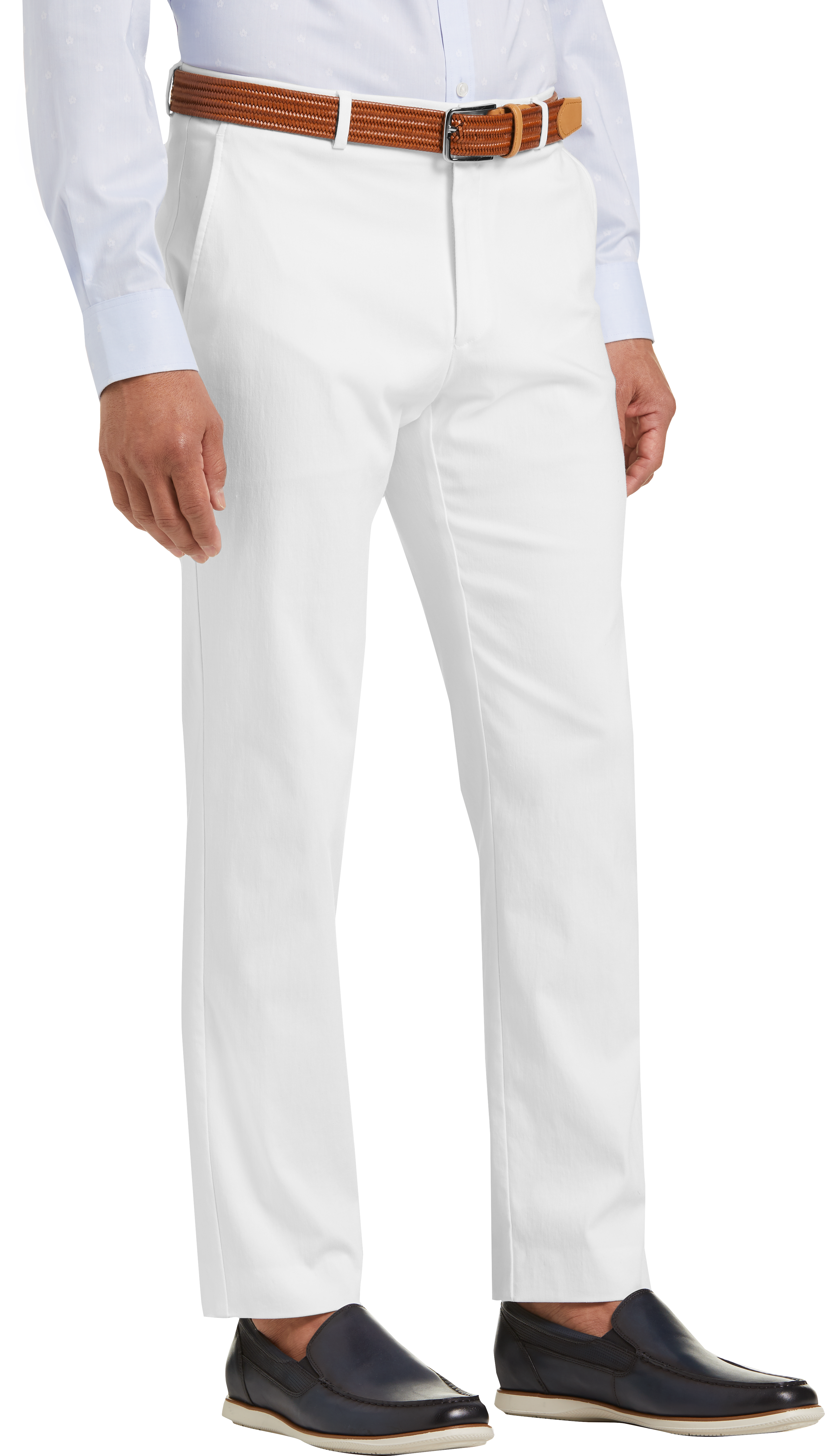 Tommy Hilfiger White Modern Fit Casual Pants - Men's Pants | Men's ...