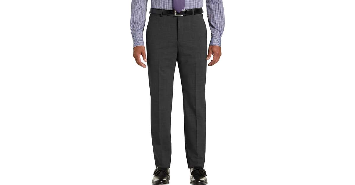 Awearness Cole AWEARTECH Charcoal Gray Slim Fit Dress Pants