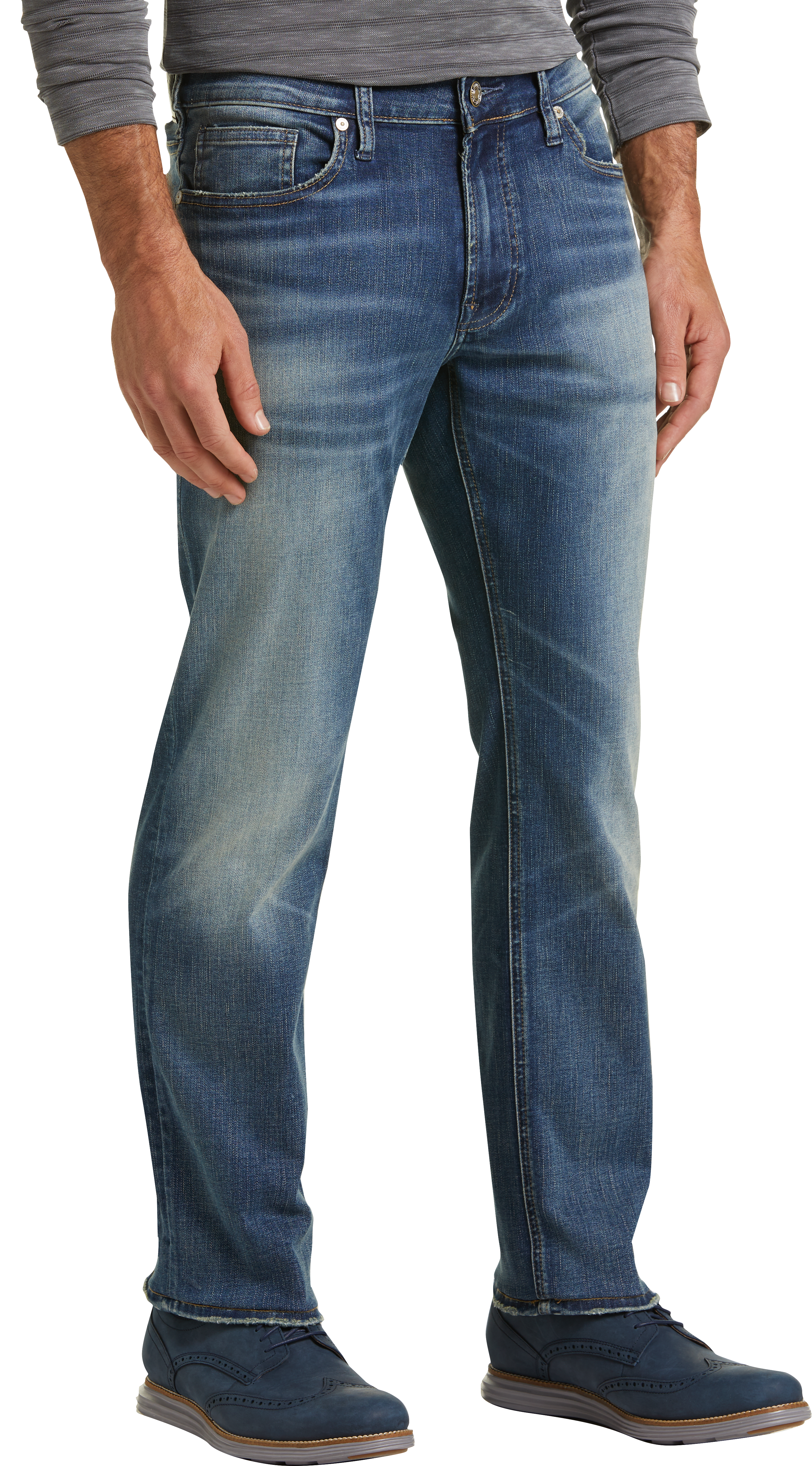 Silver Jeans Co. Allan Medium Blue Wash Slim Fit Jeans - Men's Sale ...