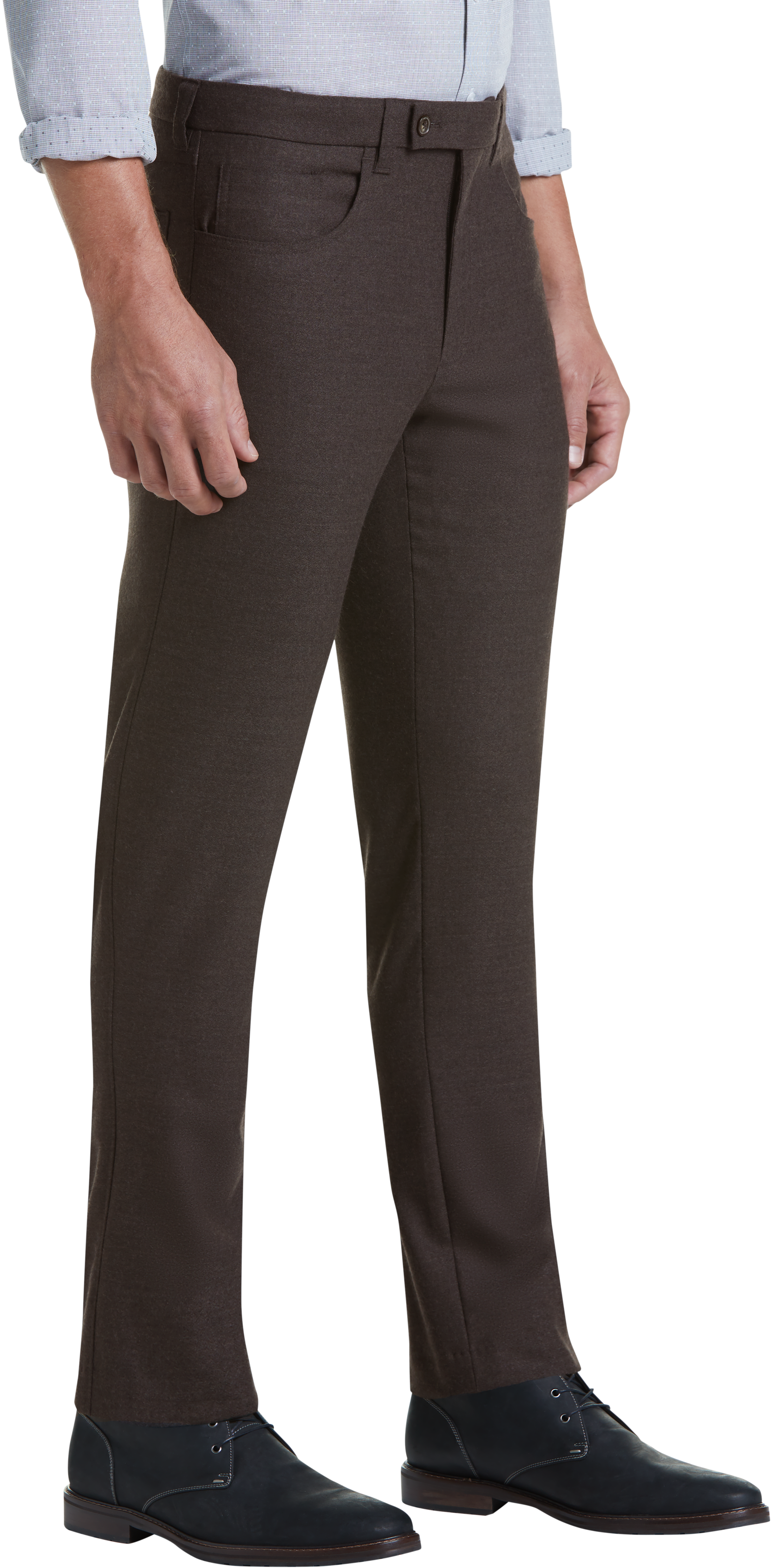 slim straight slacks