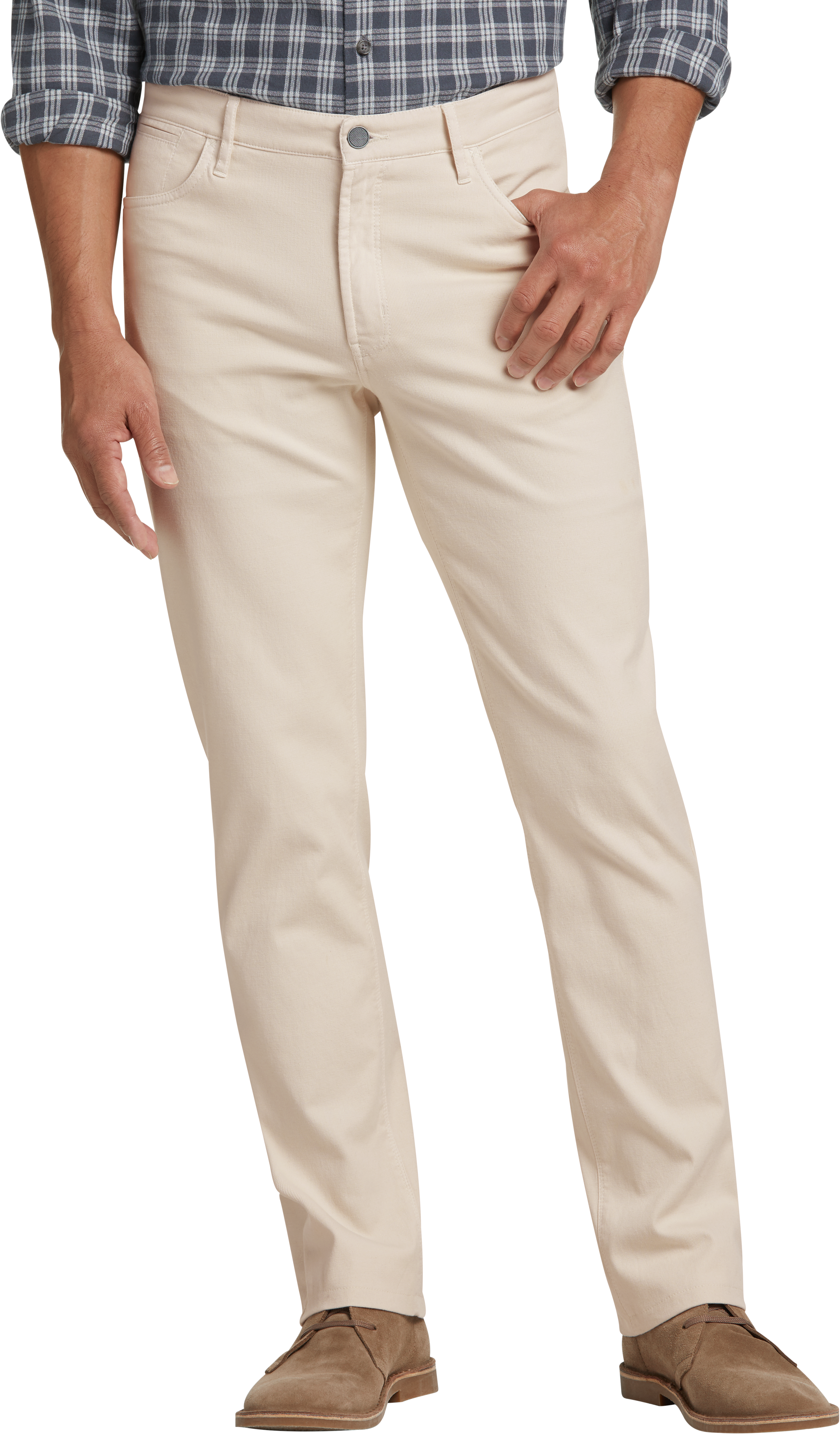 Joseph Abboud Cream Slim Fit Casual Pants - Men's Sale | Men's Wearhouse