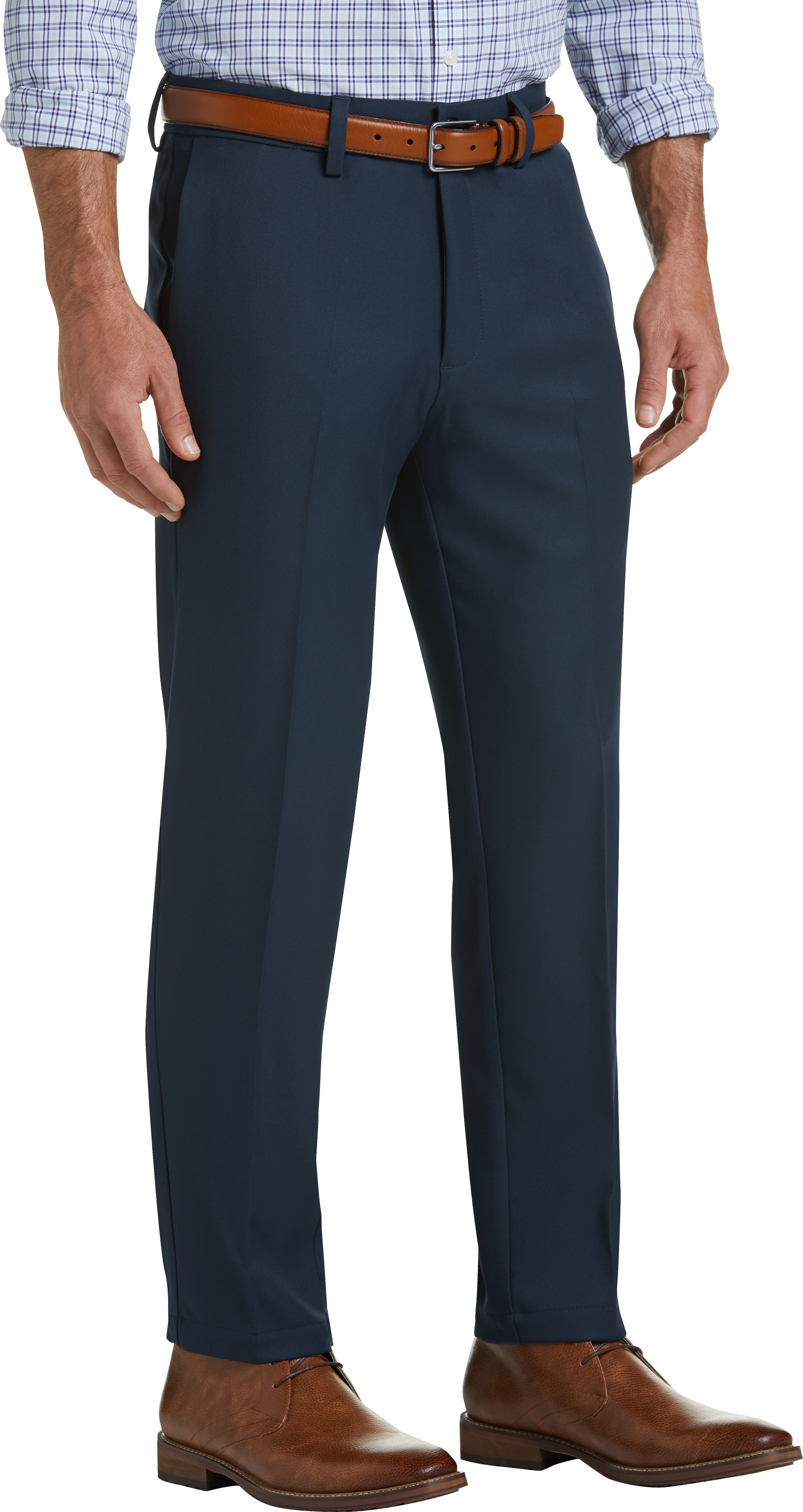 Haggar Cool 18® PRO Navy Slim Fit Pants - Men's Sale | Men's Wearhouse