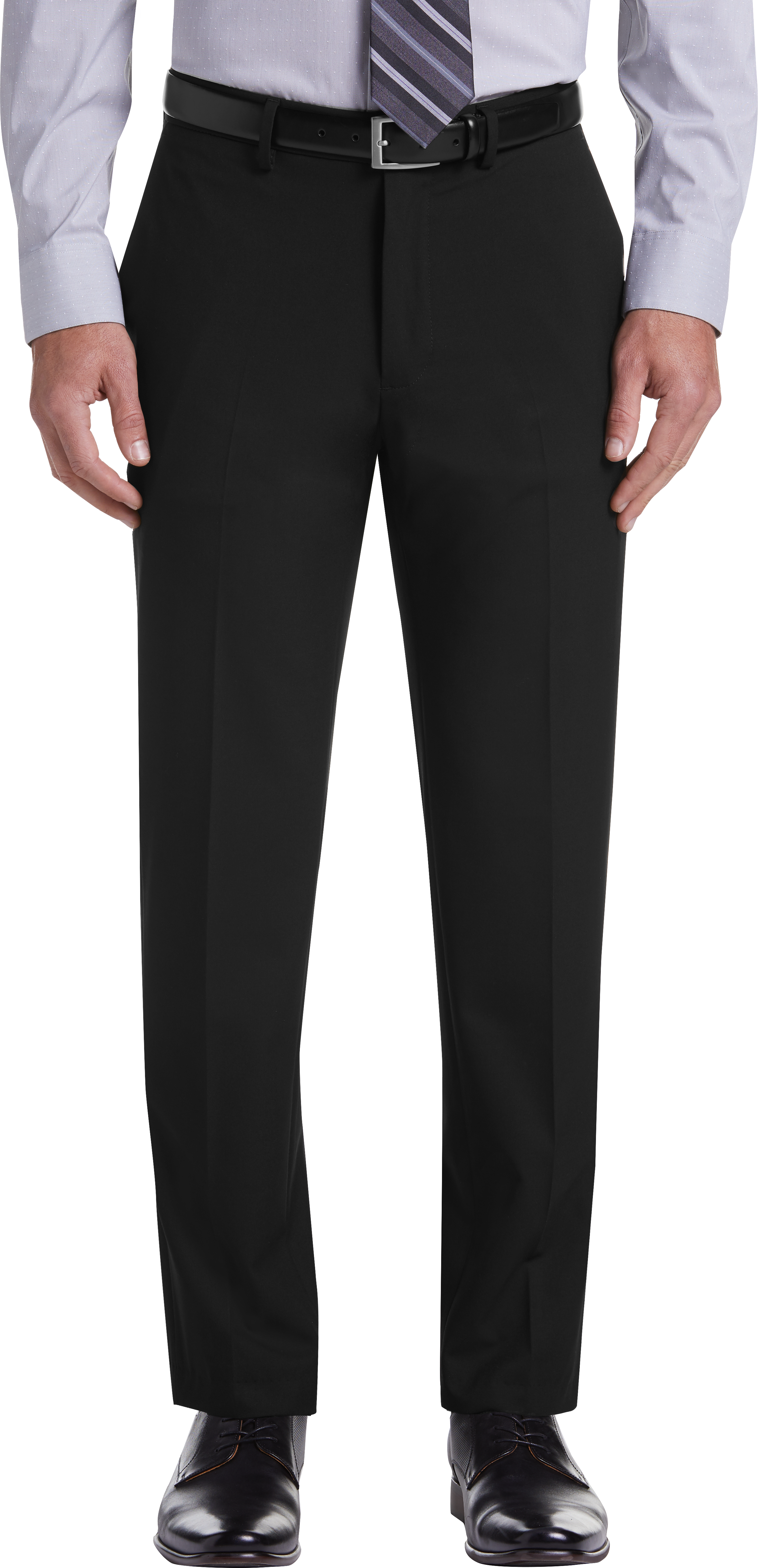 black slim fit dress pants