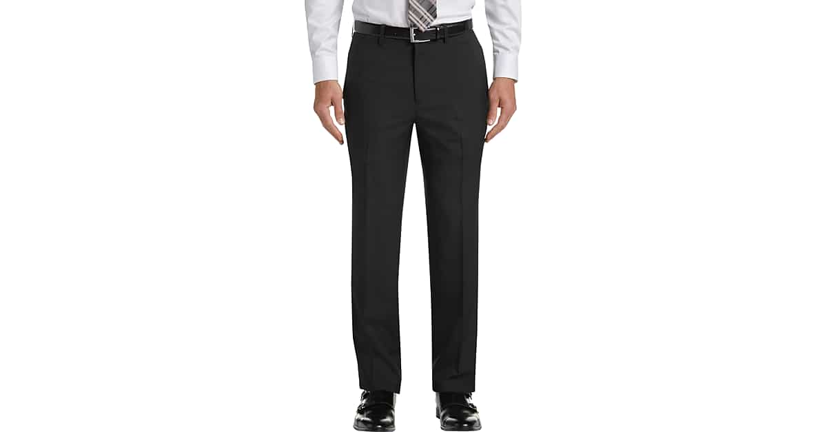 Haggar Premium Comfort Black 4Way Stretch Slim Fit Dress Pants Men's