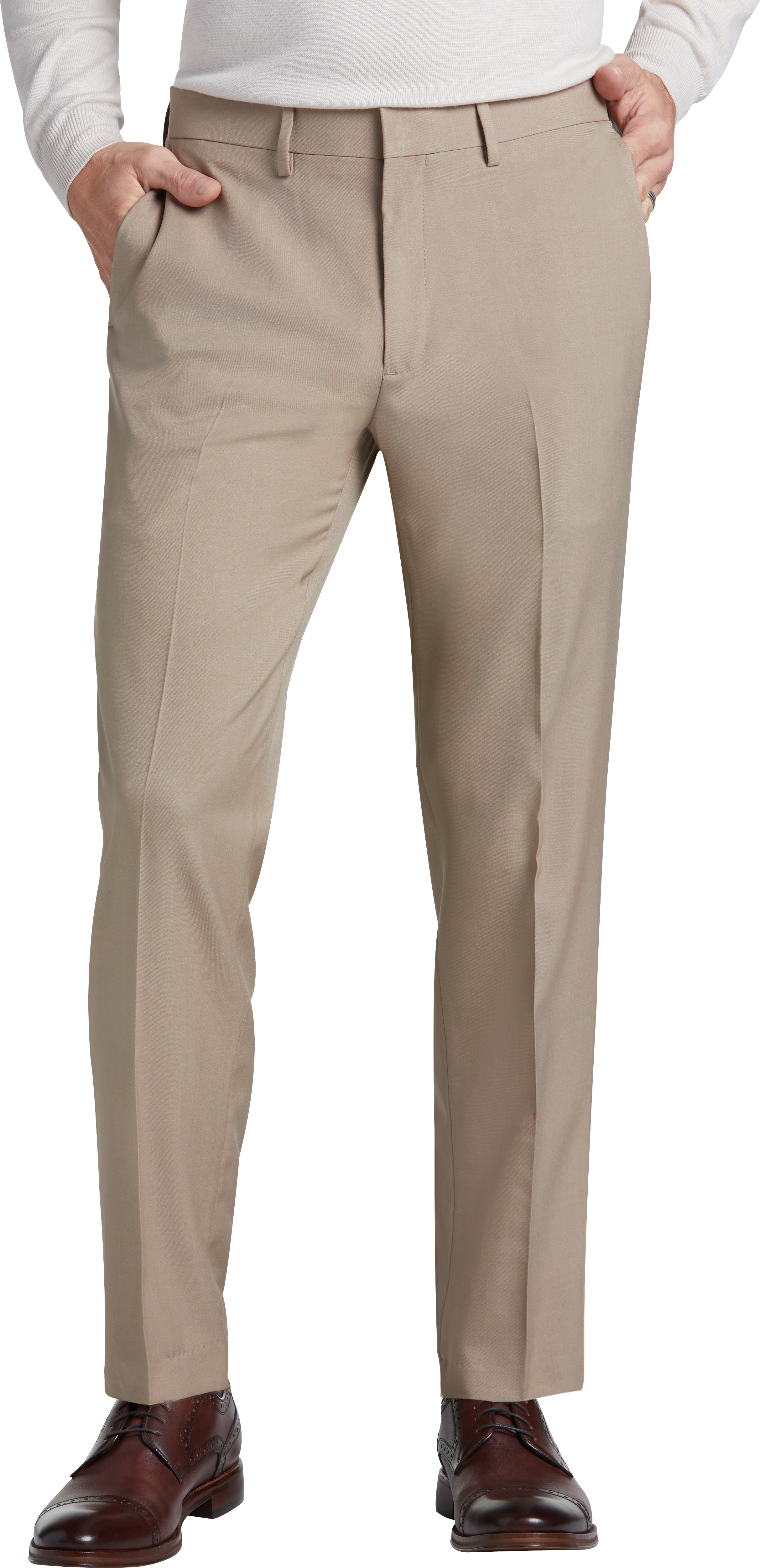 Haggar H26 Men's Premium Stretch Classic Fit Dress Pants - Khaki 36x30