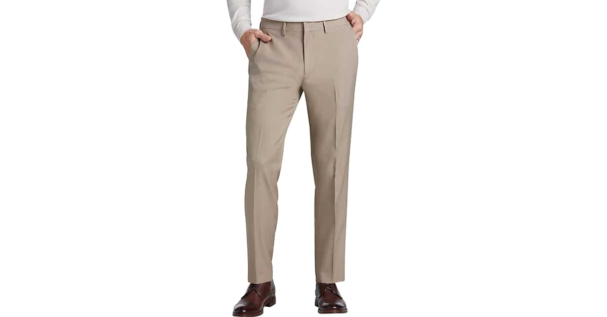 Haggar H26 Men's Premium Stretch Classic Fit Dress Pants - Khaki 36x30