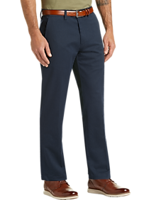 Haggar Iron Free Premium Straight Fit Khaki Pants, Navy