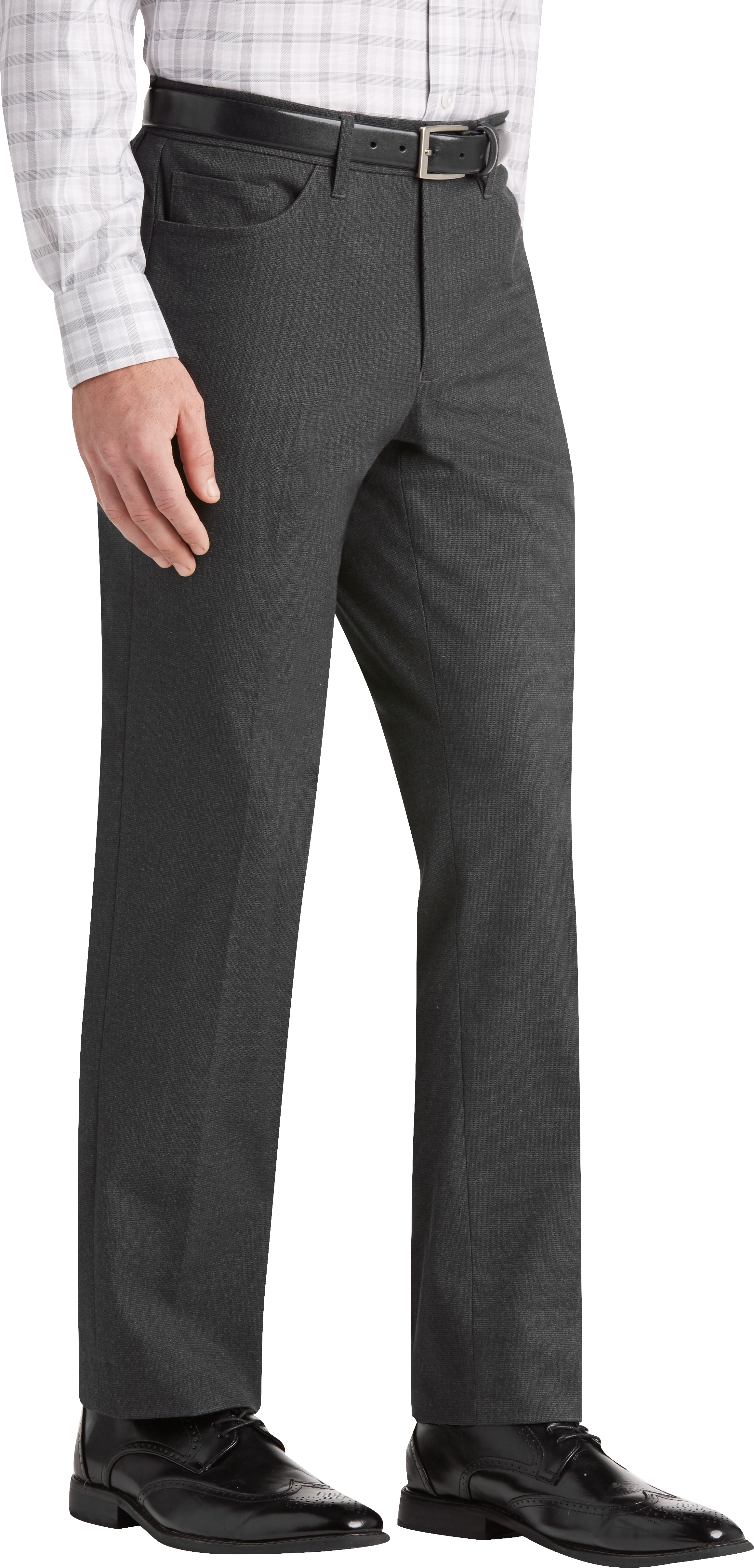 Vidner marathon jungle Buffalo David Bitton Charcoal Dress Slim Fit Pants - Men's Sale | Men's  Wearhouse