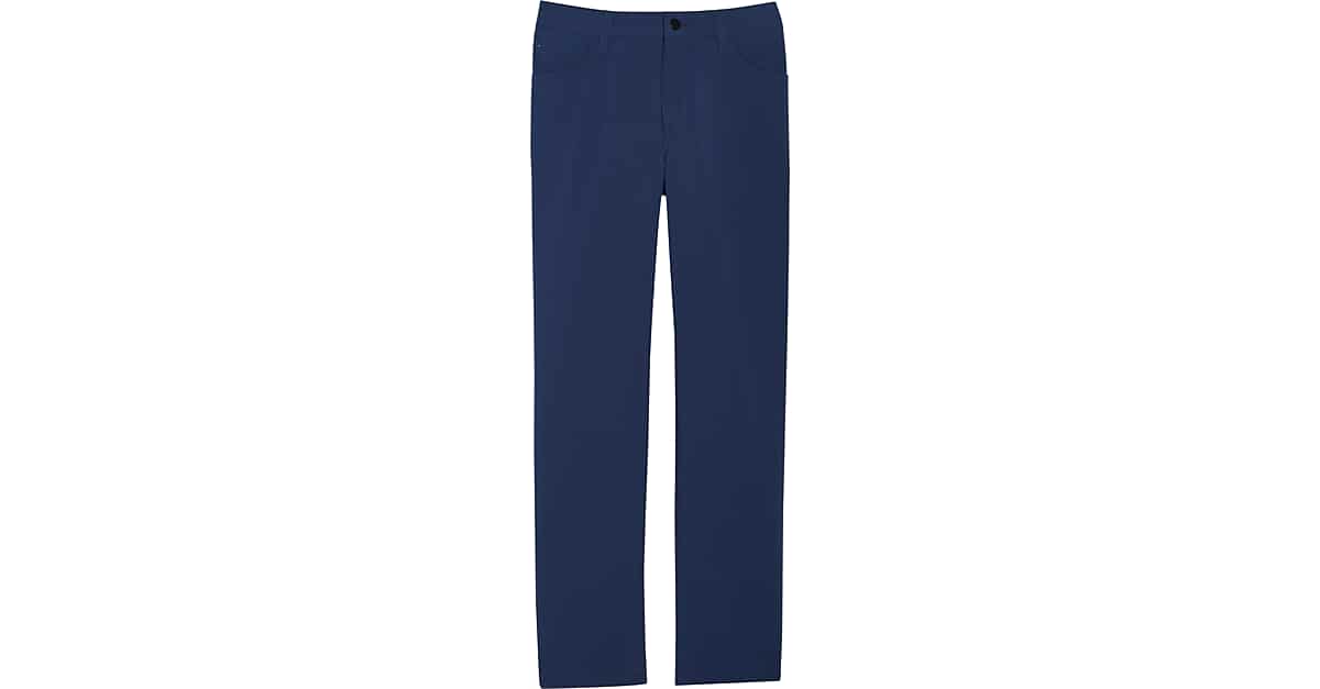 Awearness Kenneth Cole AWEAR-TECH Slim Fit 5-Pocket Tech Pants, Blue - Men's Pants | Men's Wearhouse
