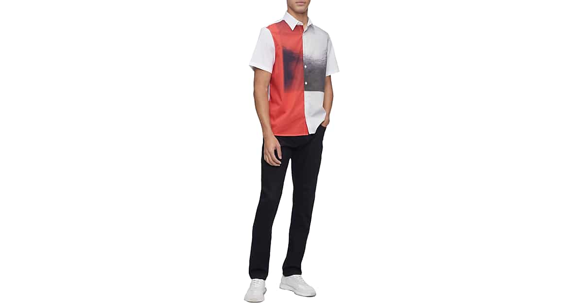 Calvin Klein Jeans Slim Fit Stretch Jeans, Black - Men's Pants | Men's Wearhouse