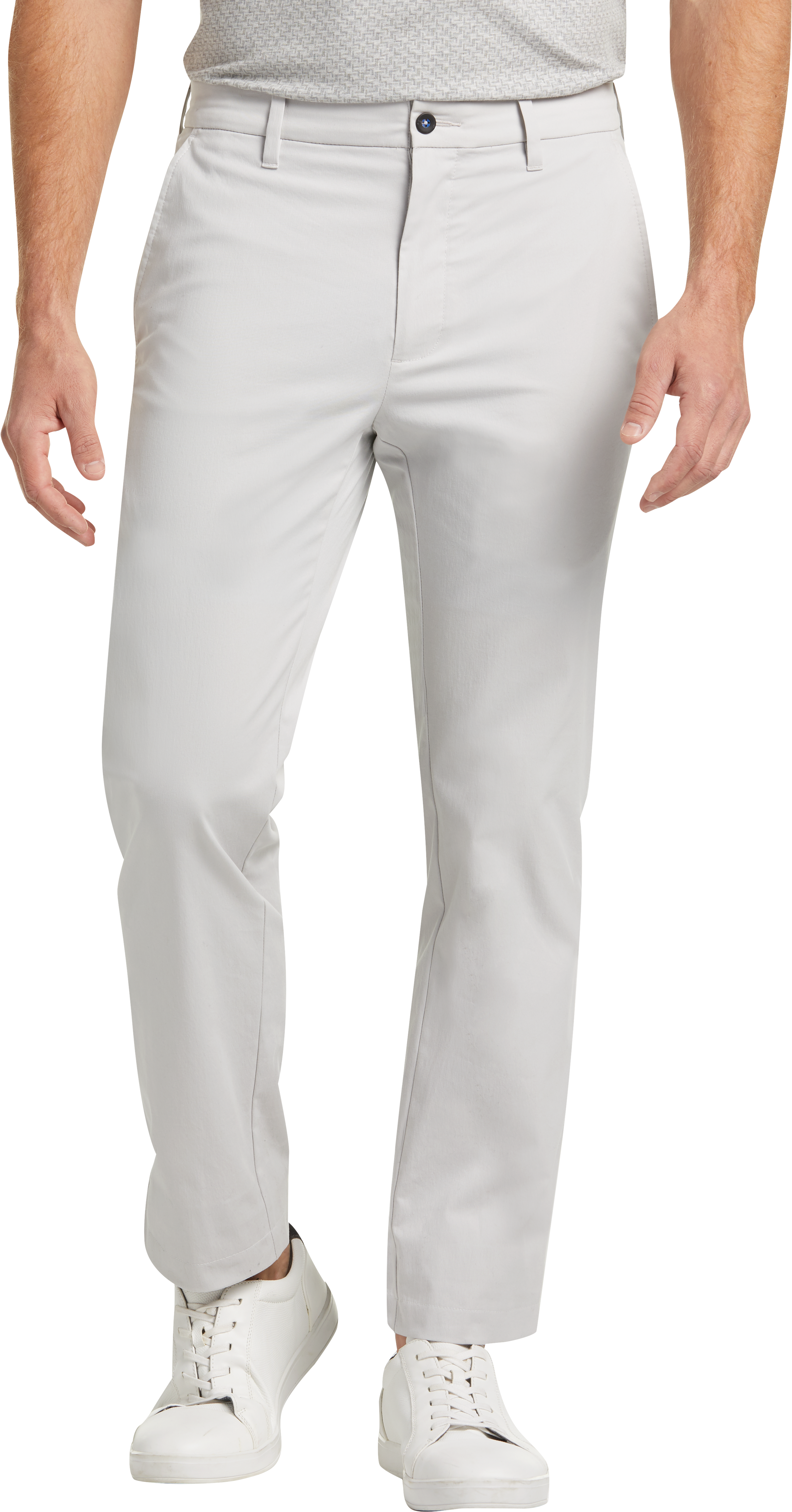 Cole Haan Grand.ØS Light Gray Modern Fit Chinos - Men's Pants | Men's ...