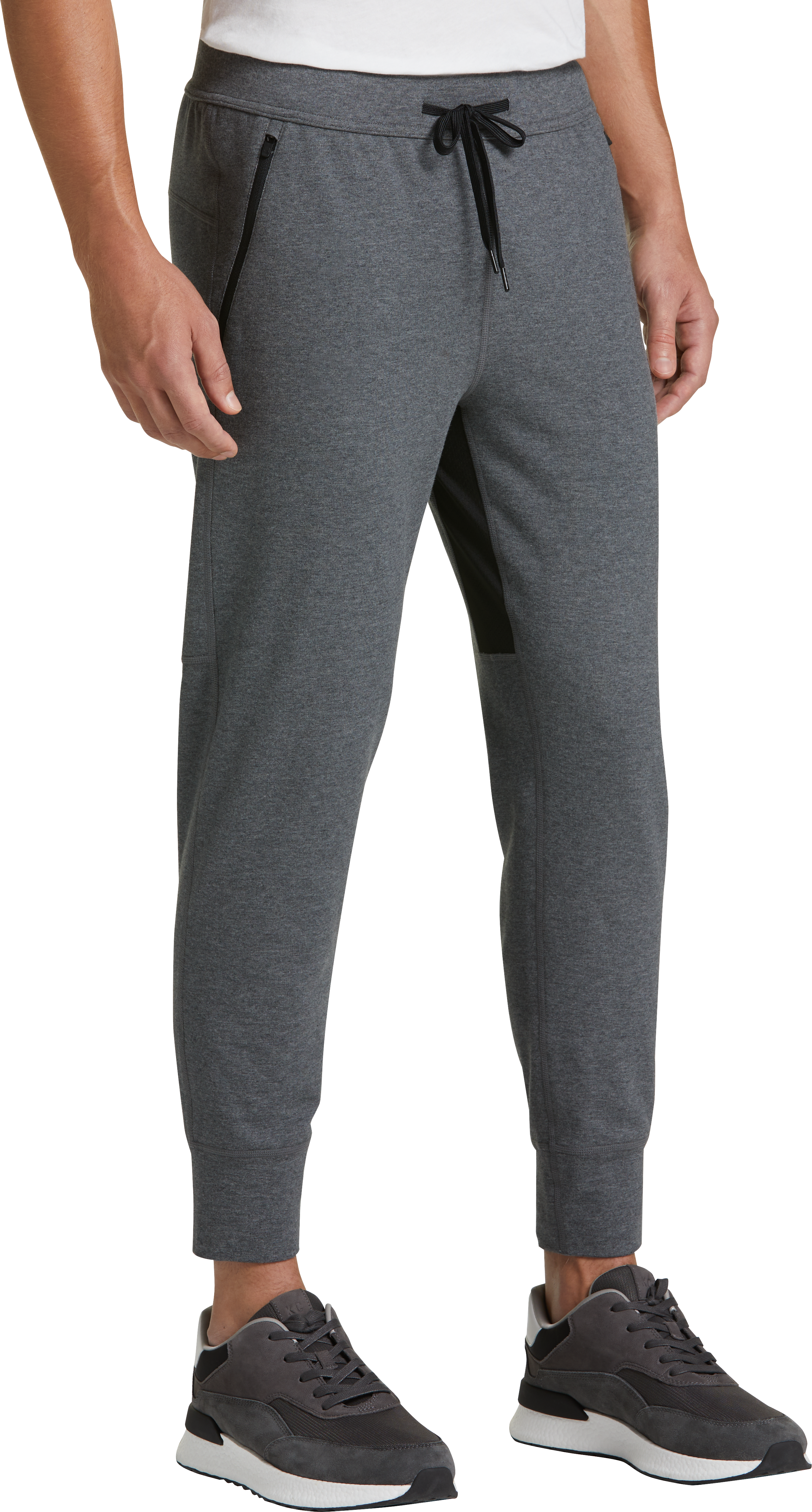 MSX by Michael Strahan Modern Fit Fleece Jogging Pants, Gray Heather ...