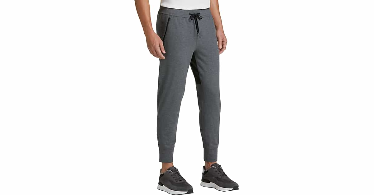 Msx By Michael Strahan Modern Fit Fleece Jogging Pants Gray Heather Mens Active Wear Mens 