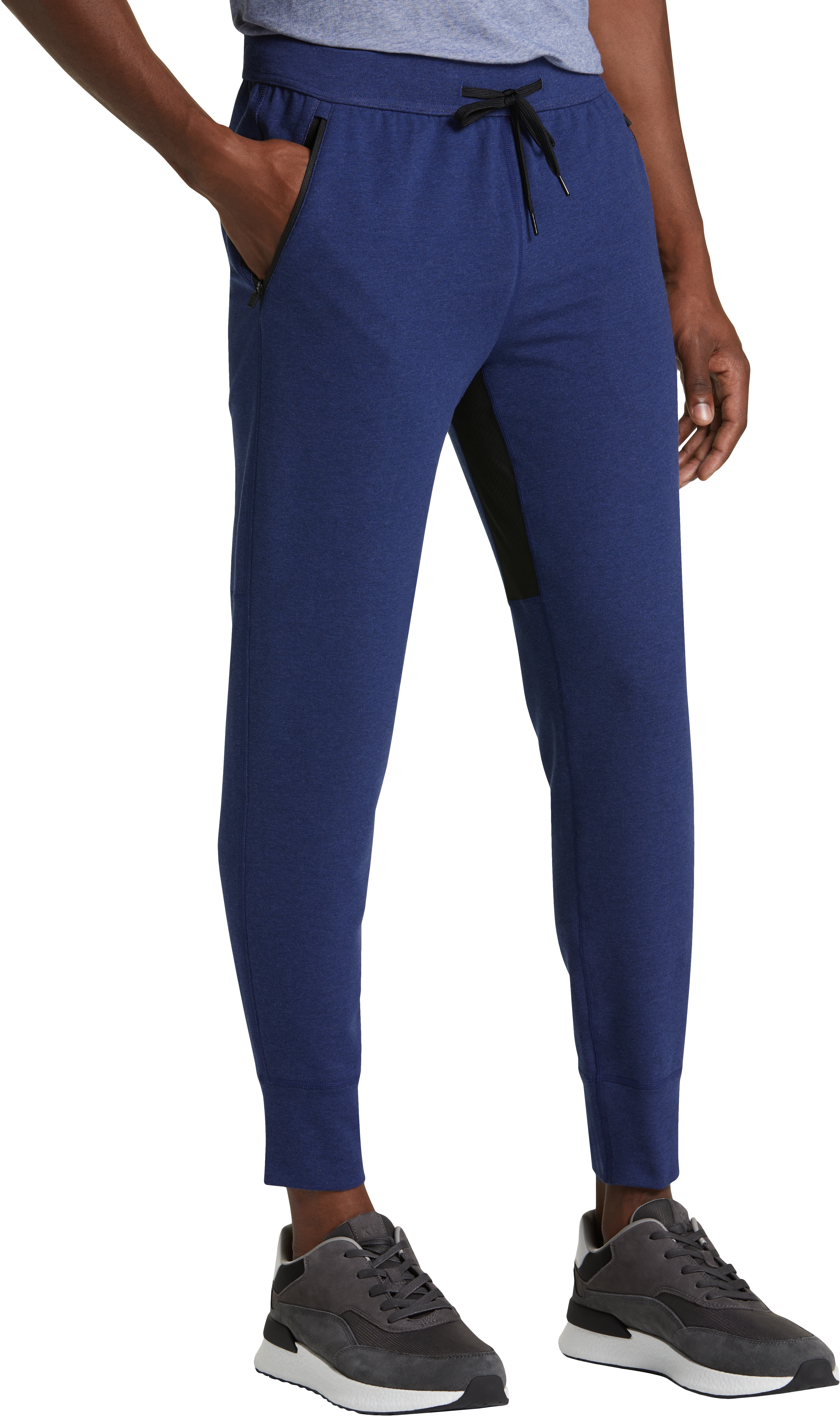 Msx By Michael Strahan Modern Fit Fleece Jogging Pants Blue Heather 