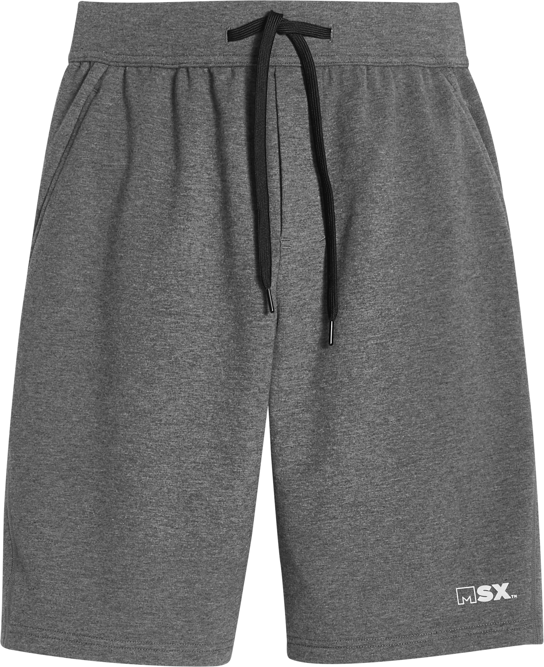 Msx By Michael Strahan Modern Fit Fleece Knit Shorts Gray Heather 