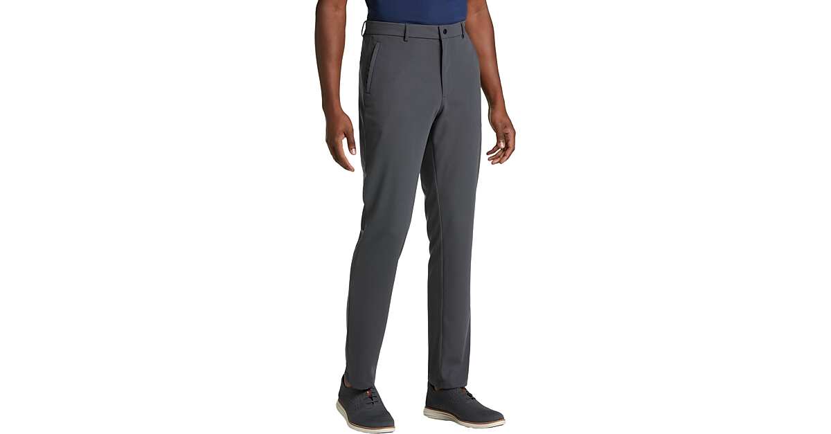 Msx By Michael Strahan Modern Fit Activewear Pants Graphite Mens Active Wear Mens Wearhouse 
