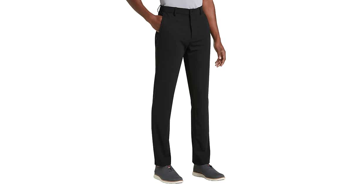 Msx By Michael Strahan Modern Fit Activewear Pants Black Mens Active Wear Mens Wearhouse 