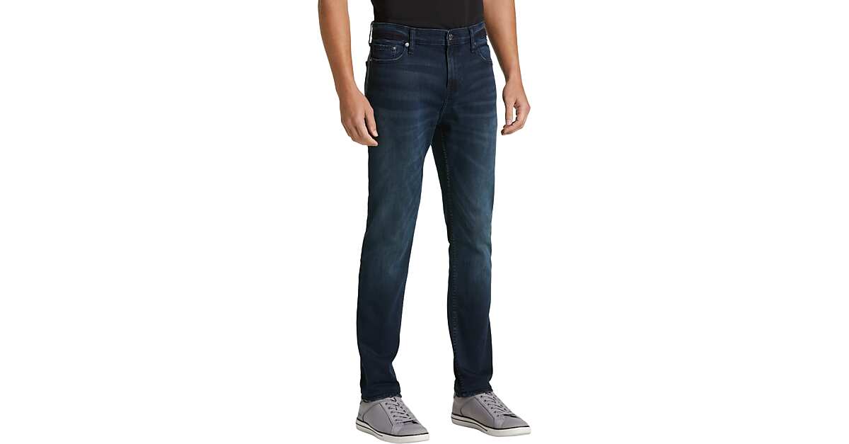 Calvin Klein Boston Skinny Fit Jeans, Blue Black - Men's Pants | Men's ...