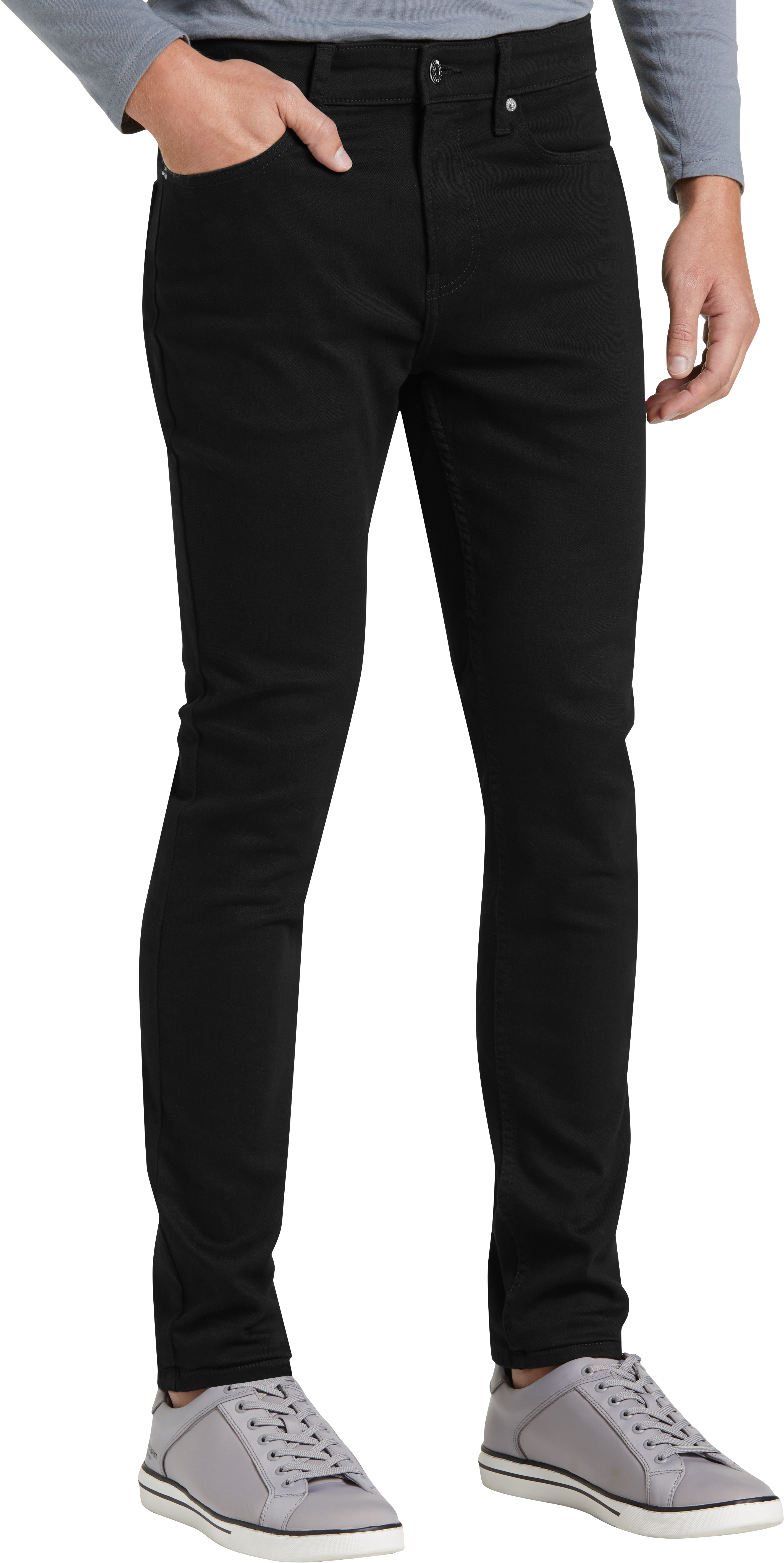 Calvin Klein Forever Skinny Fit Jeans, Black - Men's Pants | Men's ...