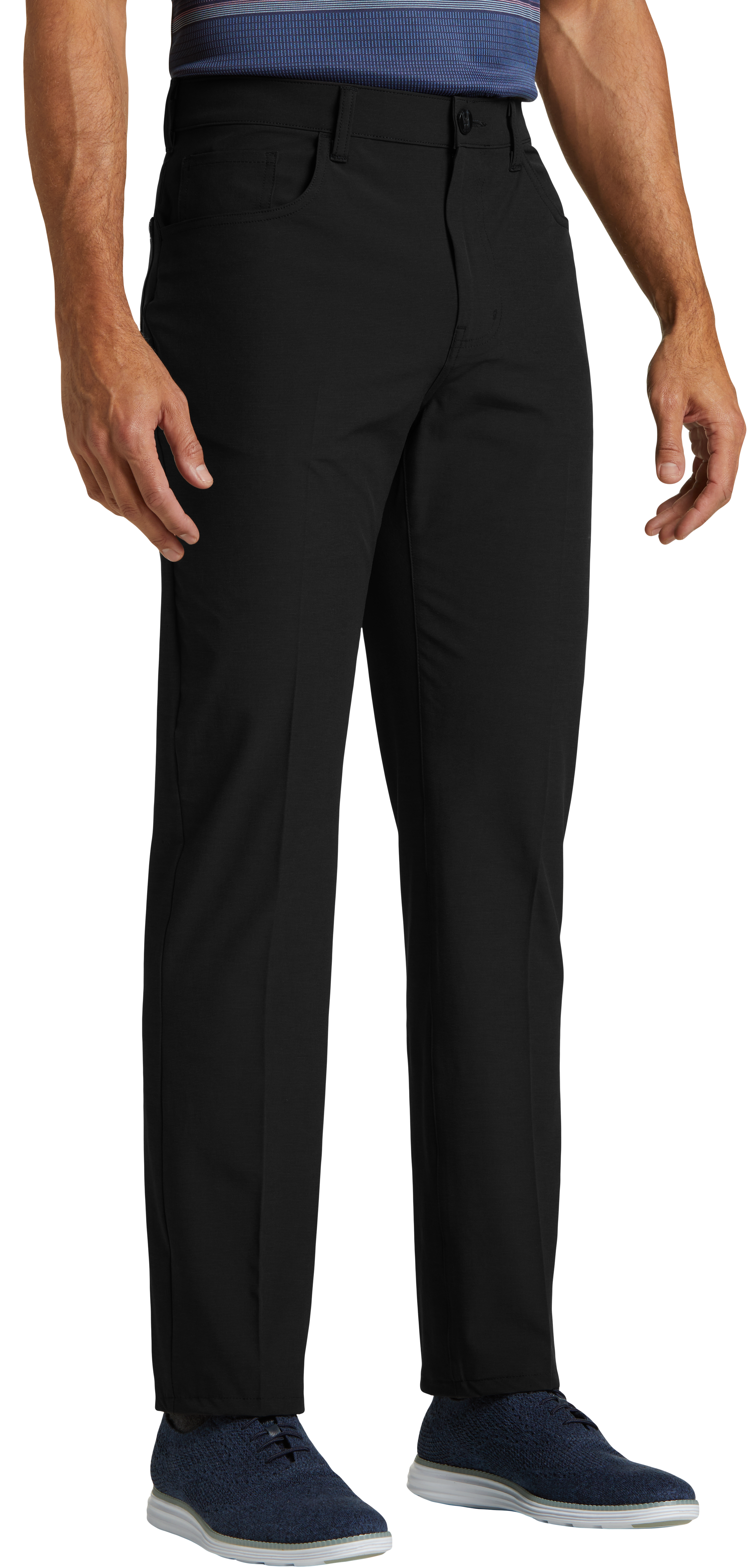 PGA Tour Classic Fit 5-Pocket Casual Pants, Black - Men's Pants | Men's ...