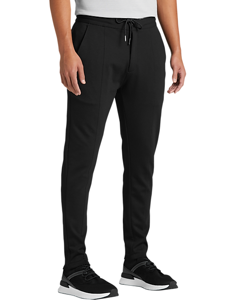 Awearness Kenneth Cole Slim Fit Knit Pants (Size: Big & Tall in Black)