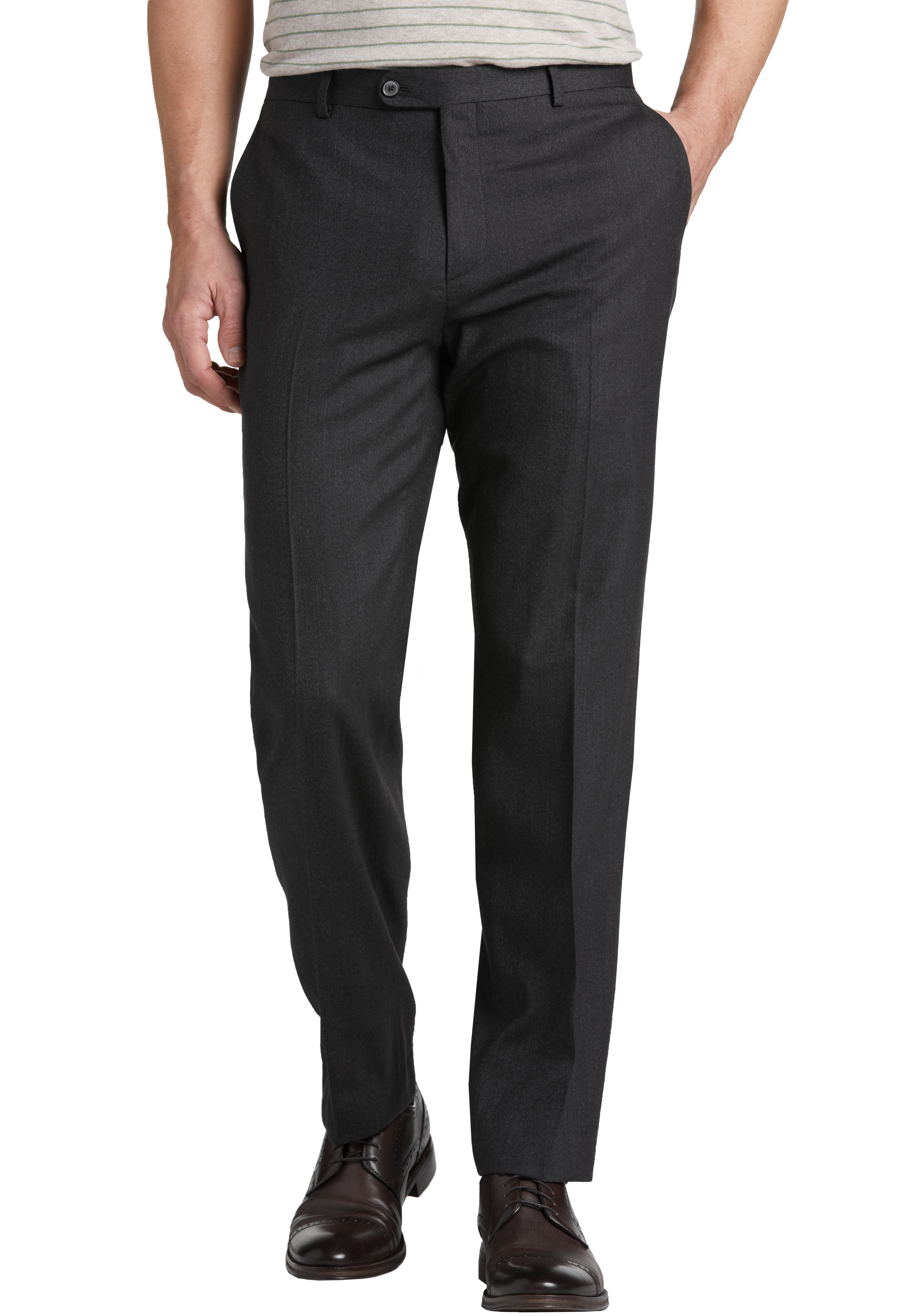 Joseph Abboud Modern Fit Dress Slacks, Dark Brown - Men's Sale | Men's ...