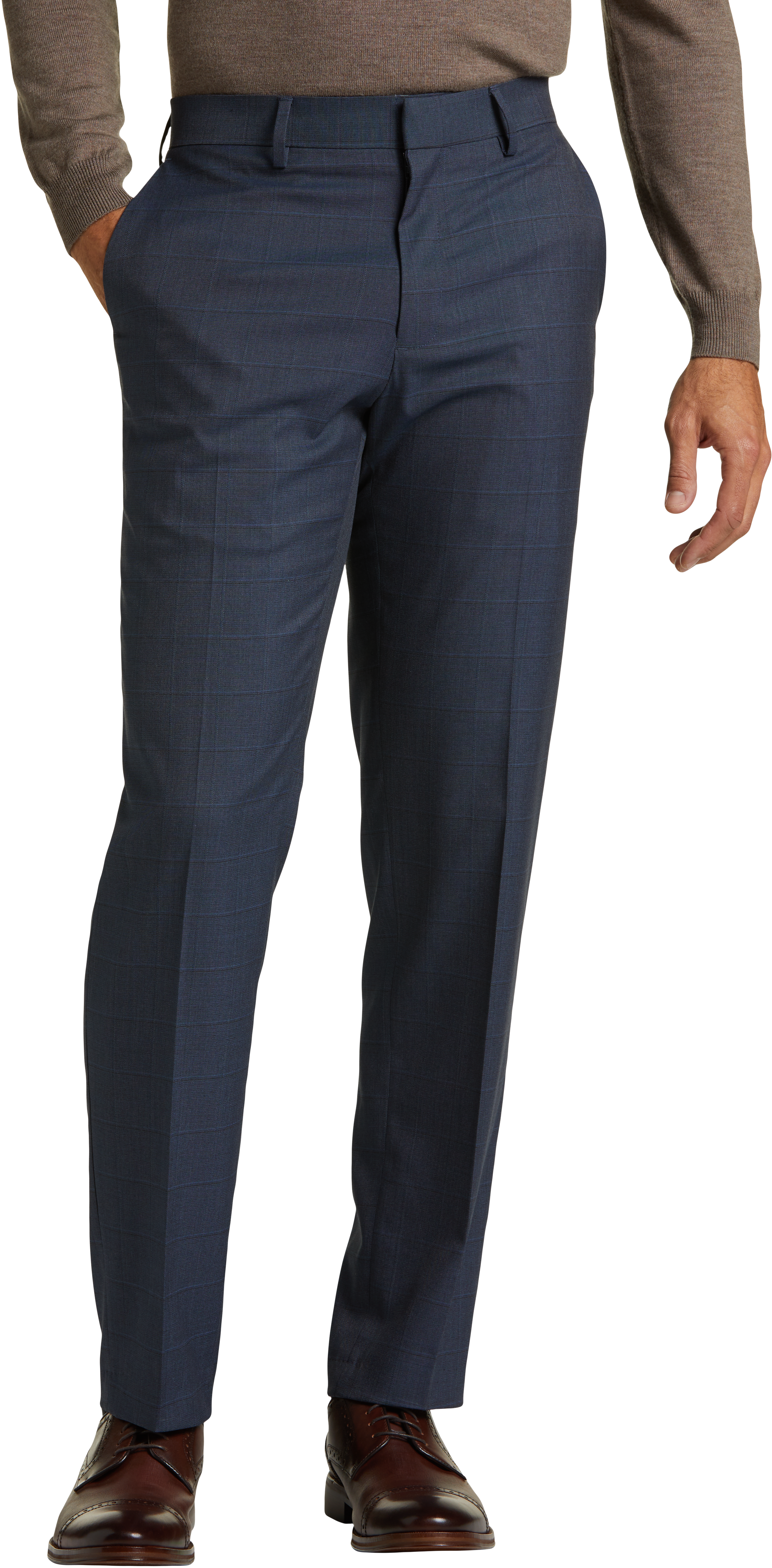 Haggar Slim Fit Dress Pants, Blue 
