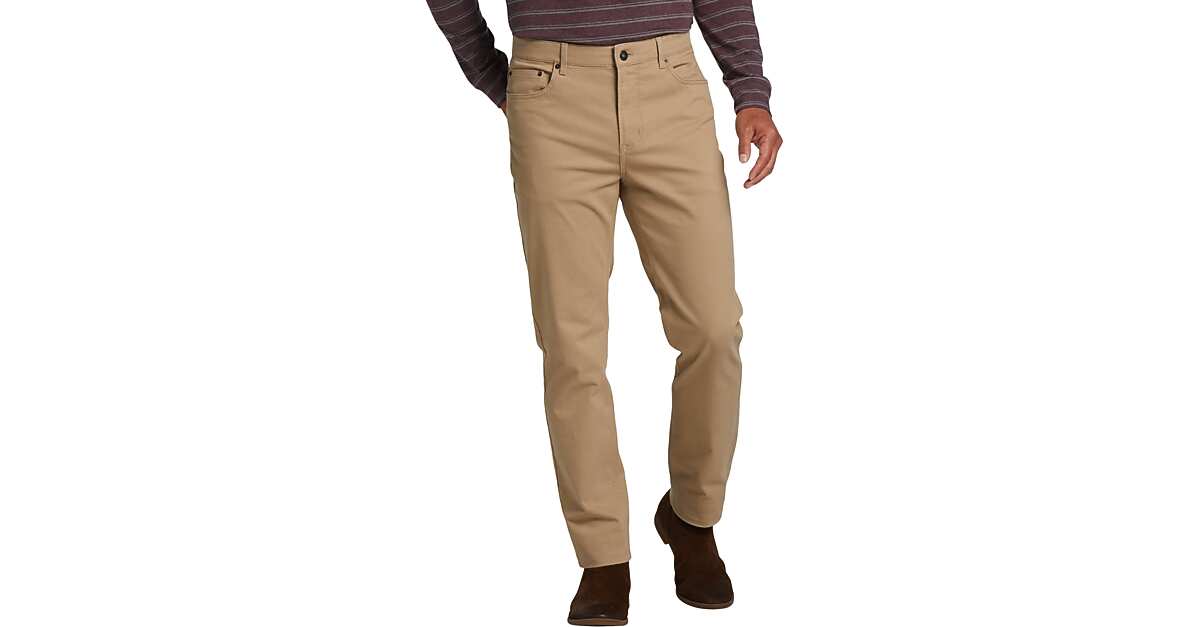 Joseph Abboud Modern Fit Power Stretch 5Pocket Pants, Tan Men's
