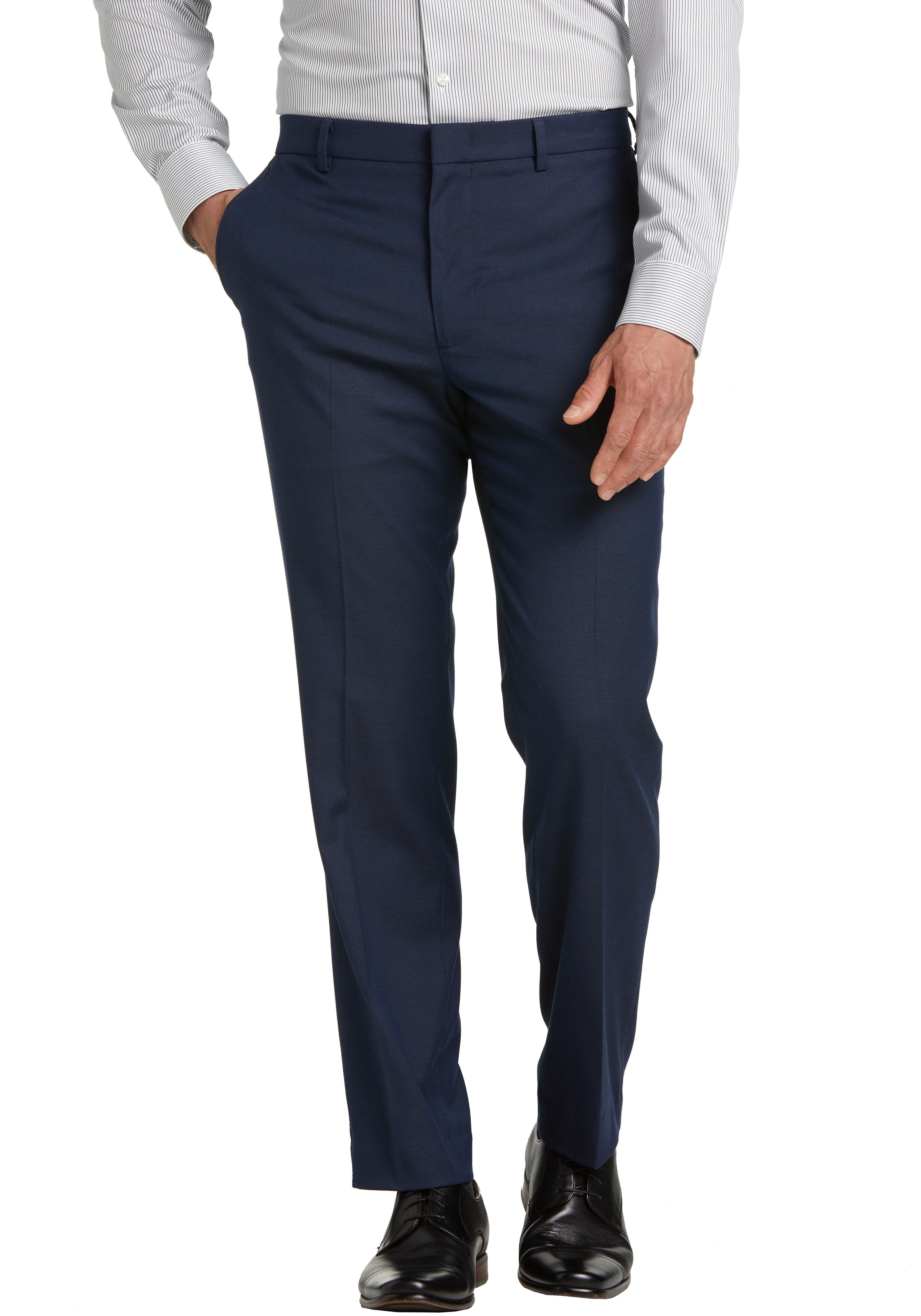 Michael Strahan Modern Fit Dress Pants, Gray Pinstripe