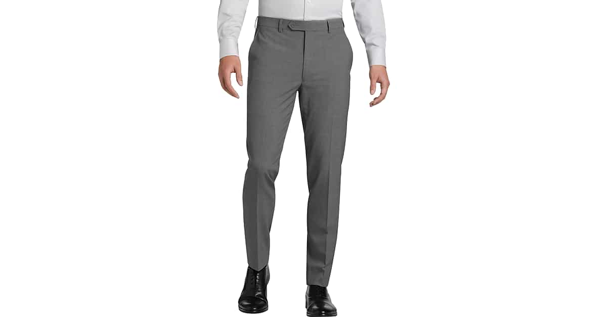 Calvin Klein Jayden Skinny Fit Stretch Dress Pant, Light Gray - Men's Pants  | Men's Wearhouse