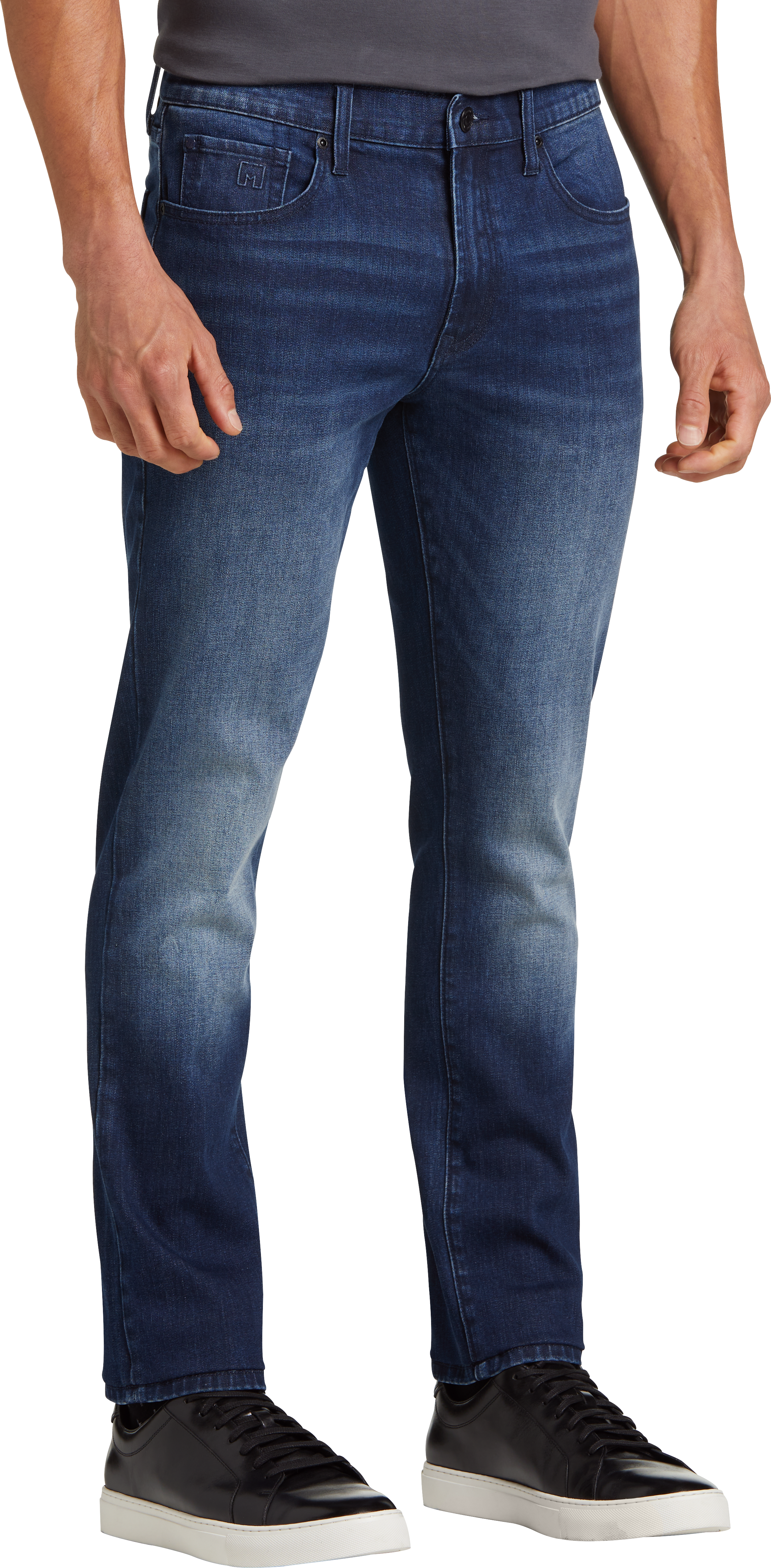 Michael Strahan Slim Fit Stretch Denim Jeans, Medium Blue Wash - Men's ...